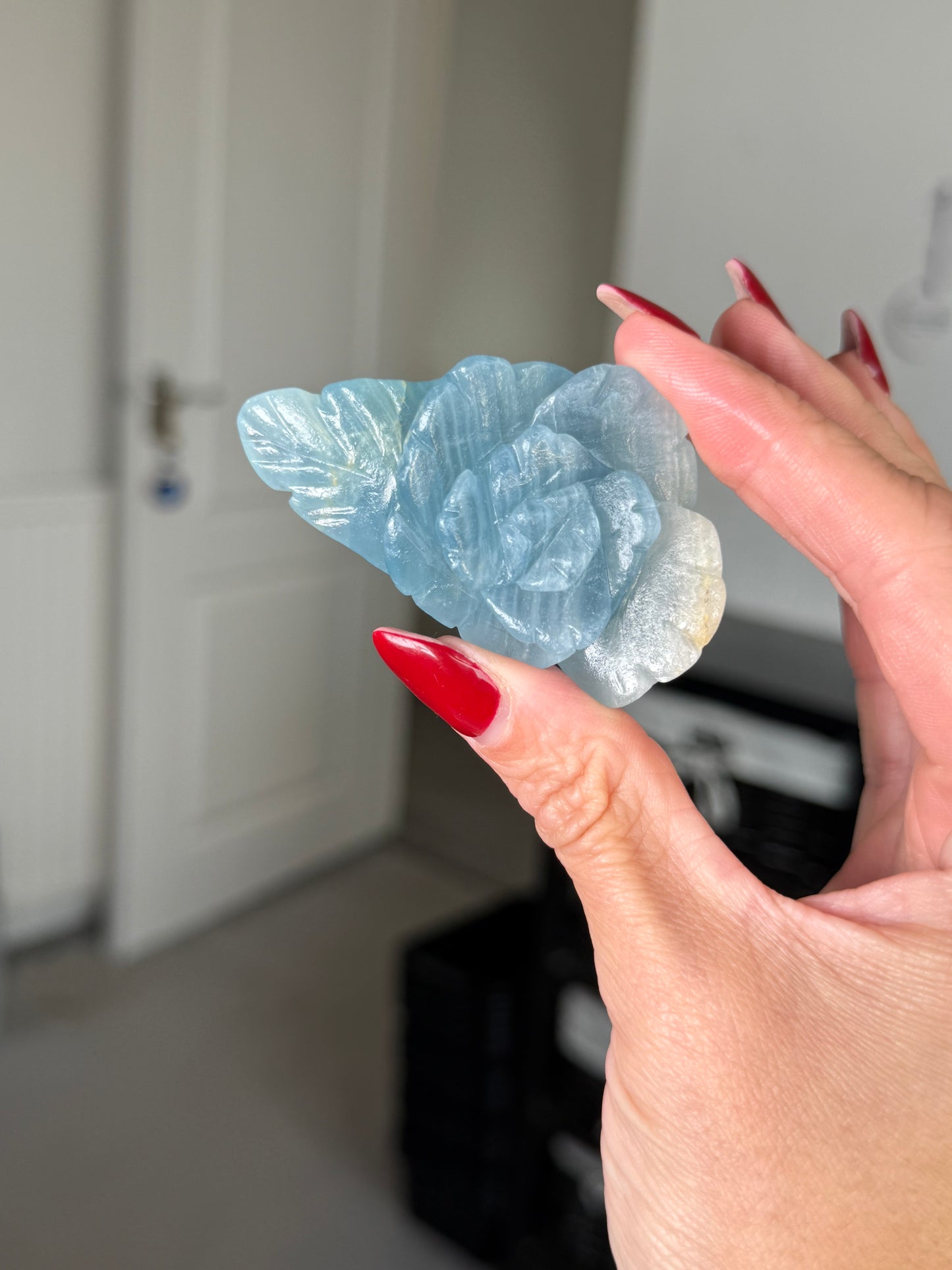 Blue Onyx Flower With Stand