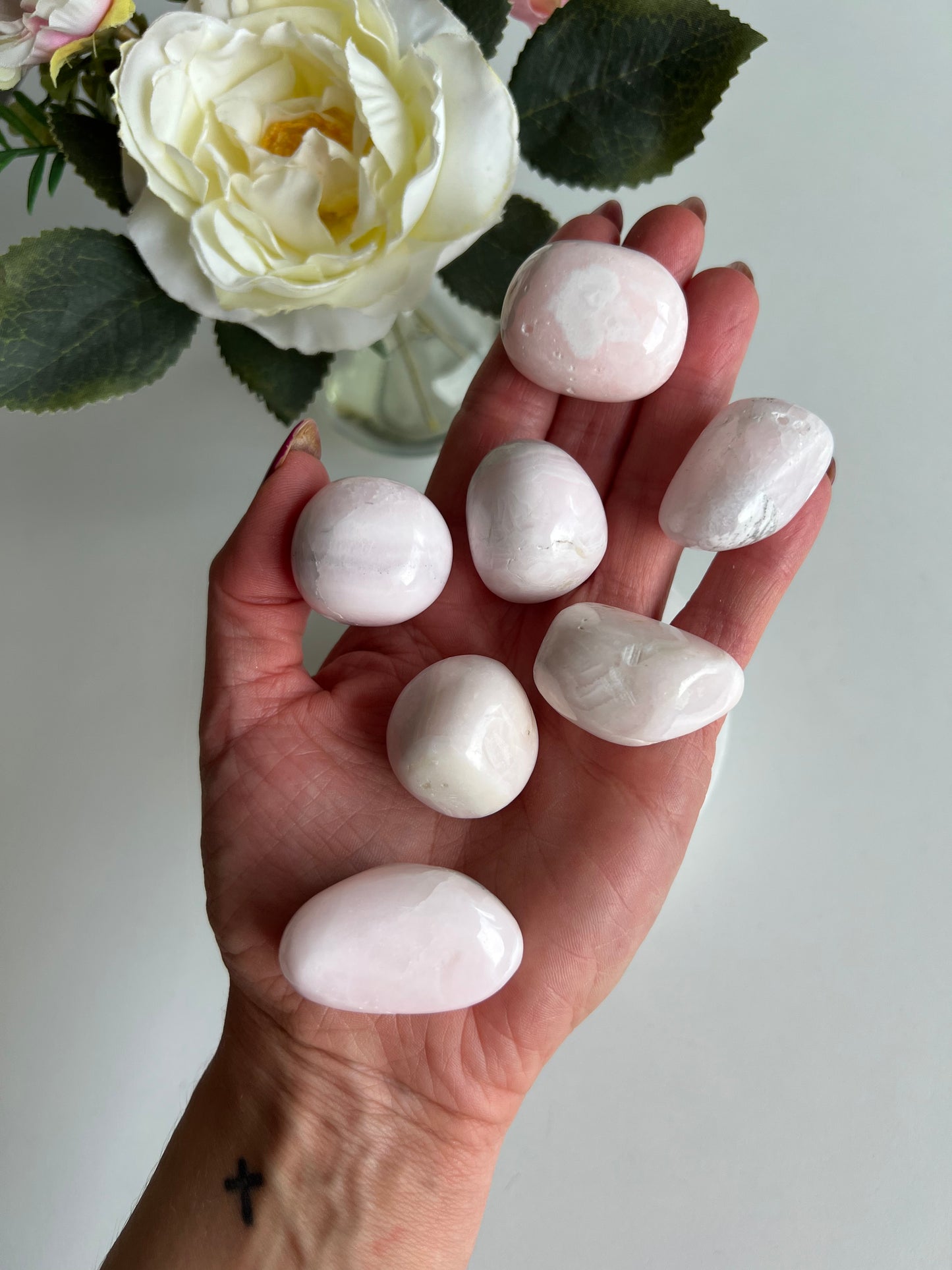 Chunky Peruvian Mangano Calcite Tumbles