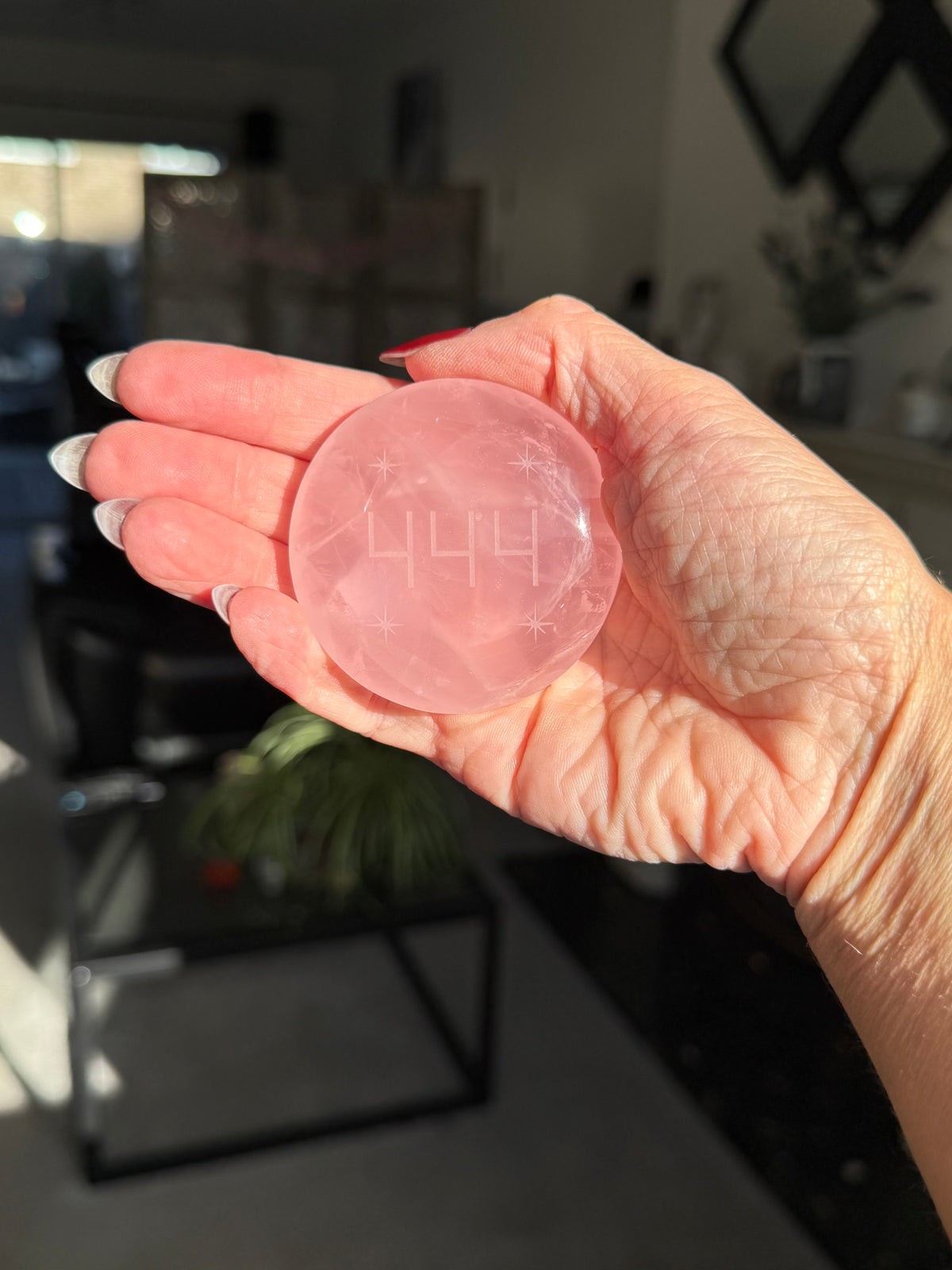 444 Rose Quartz Totem
