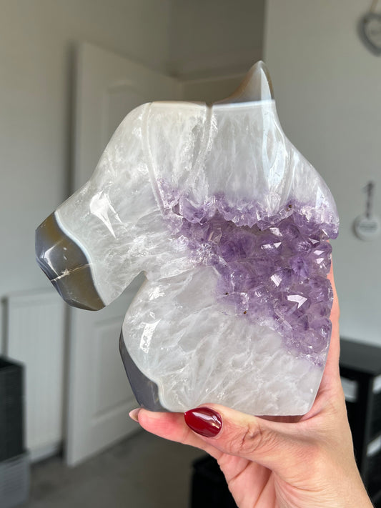 Statement Amethyst Agate Horse
