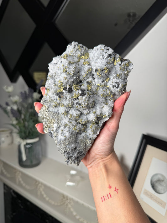 Bulgarian Sphalerite, Quartz & Chalcopyrite With Stand