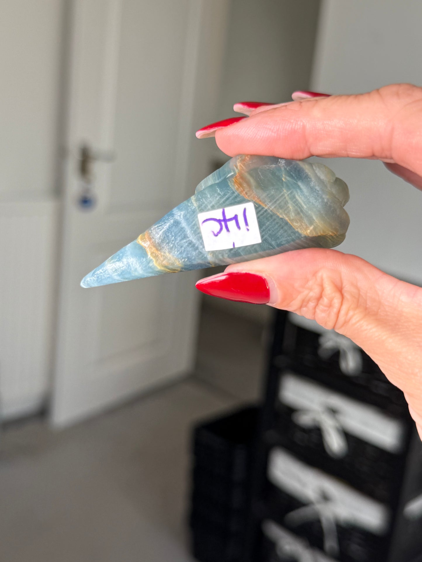 Blue Onyx Flower With Stand