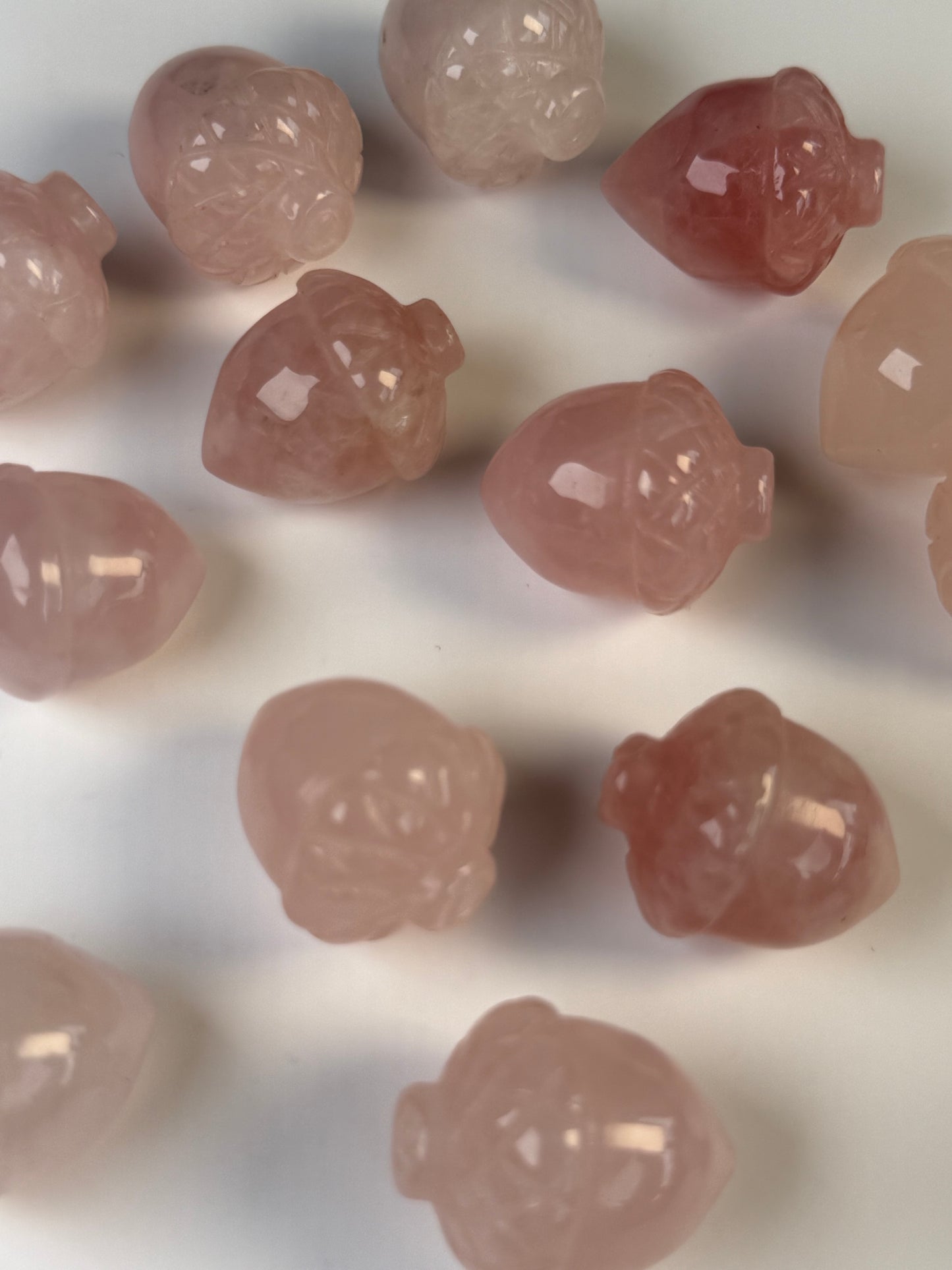 Rose Quartz Acorns