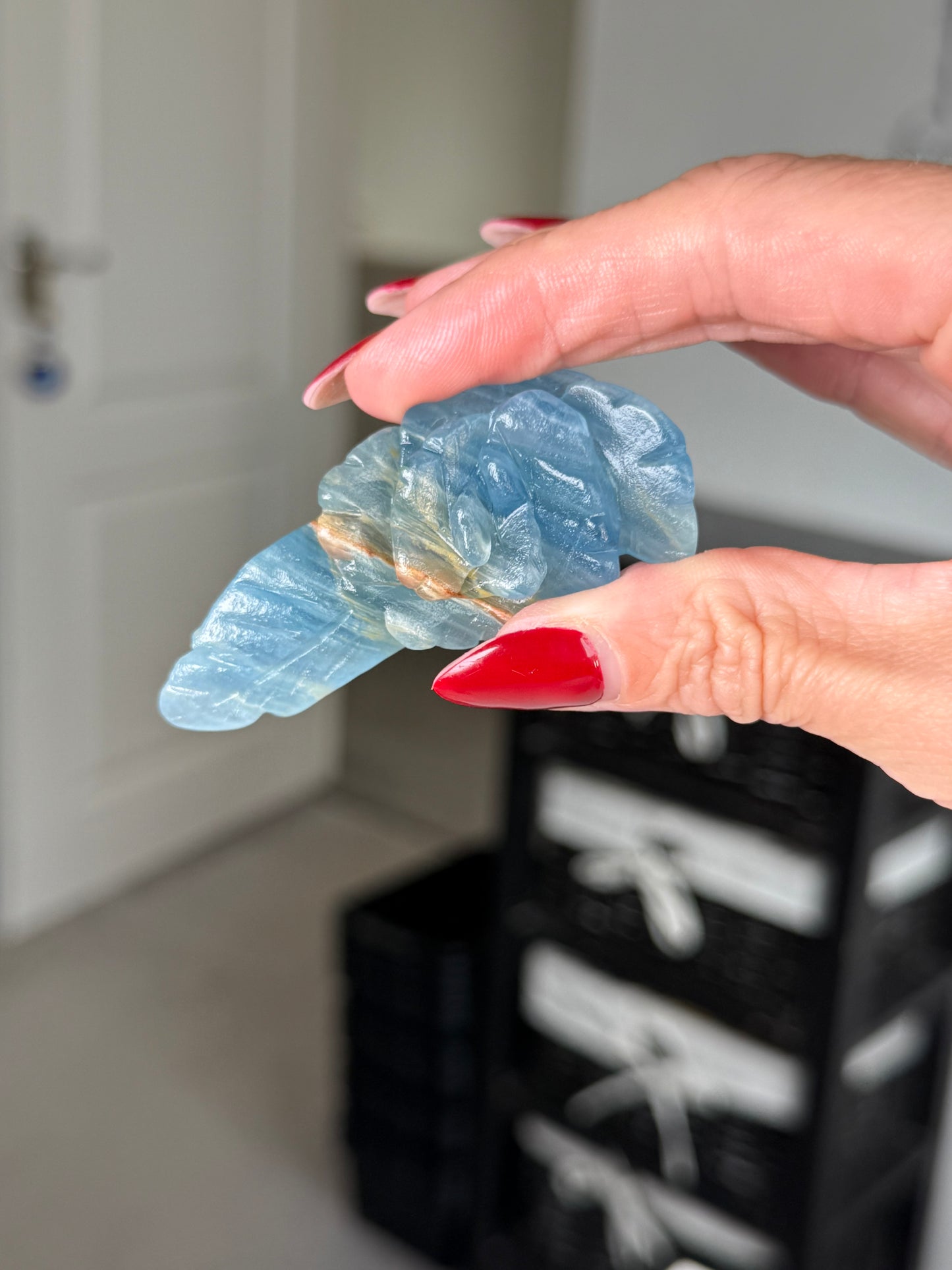 Blue Onyx Flower With Stand