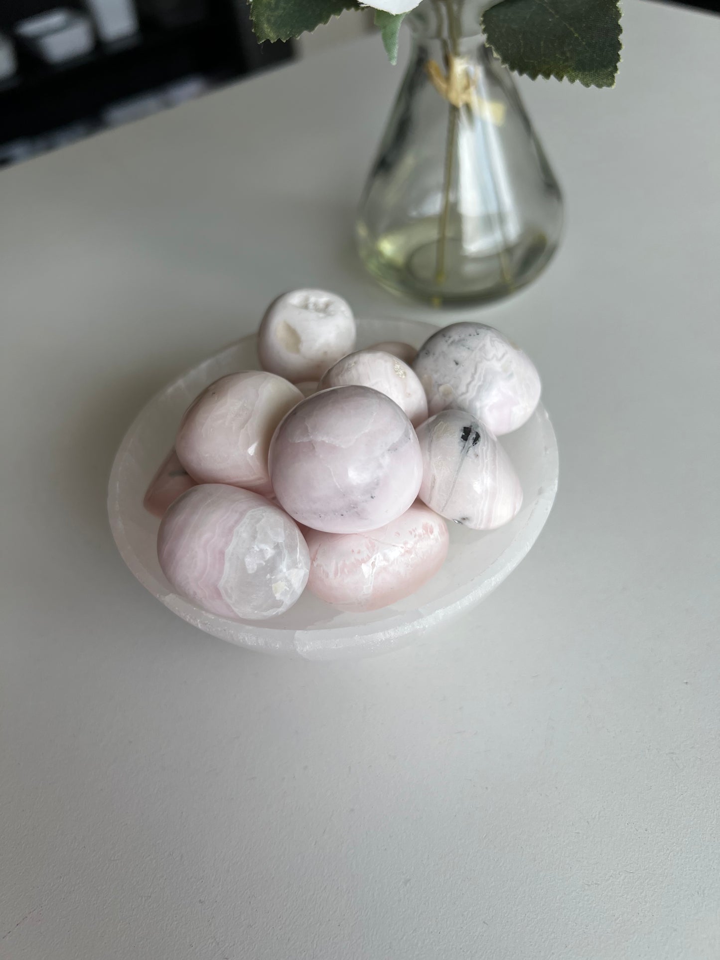 Chunky Peruvian Mangano Calcite Tumbles