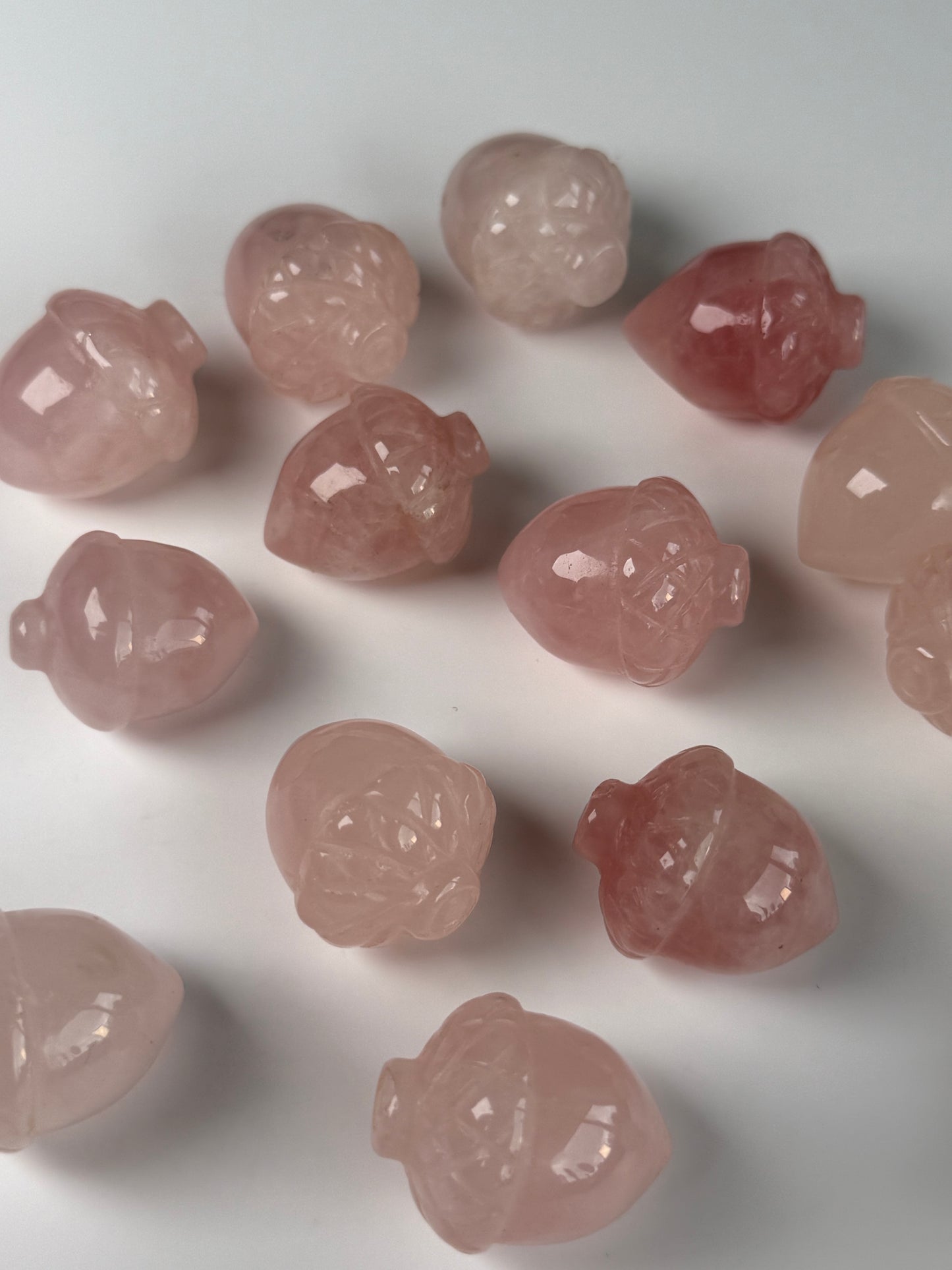 Rose Quartz Acorns