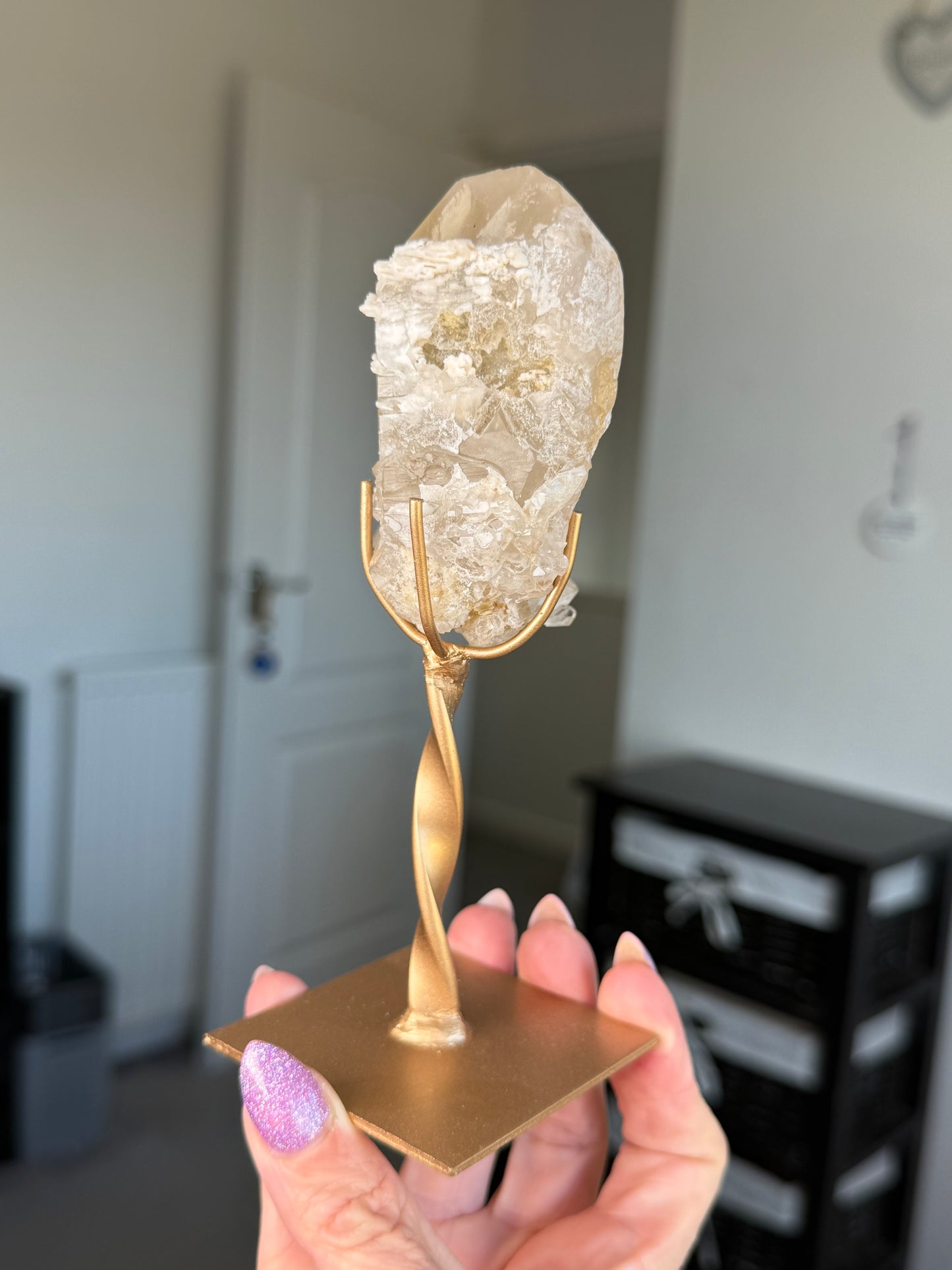 Natural Unpolished Citrine On Stand