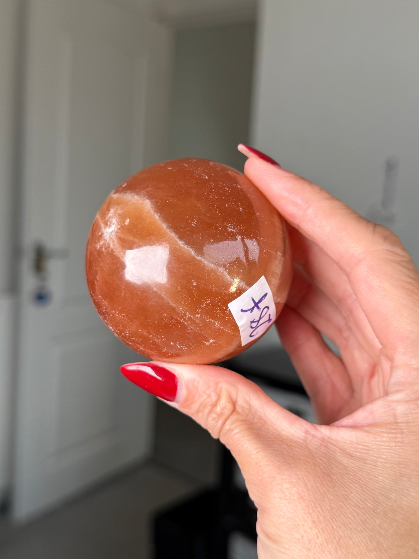 Imperfect Honey Calcite Sphere
