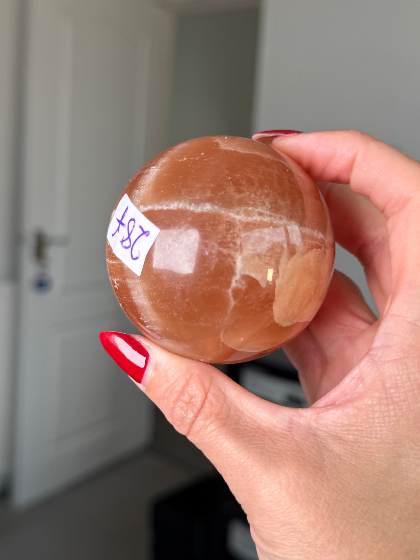 Imperfect Honey Calcite Sphere