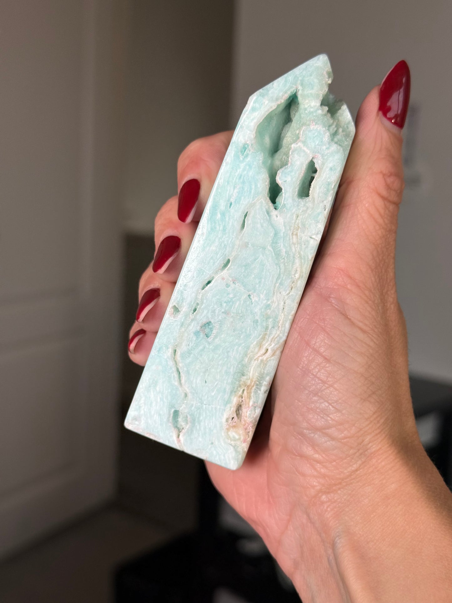 Blue Aragonite Tower