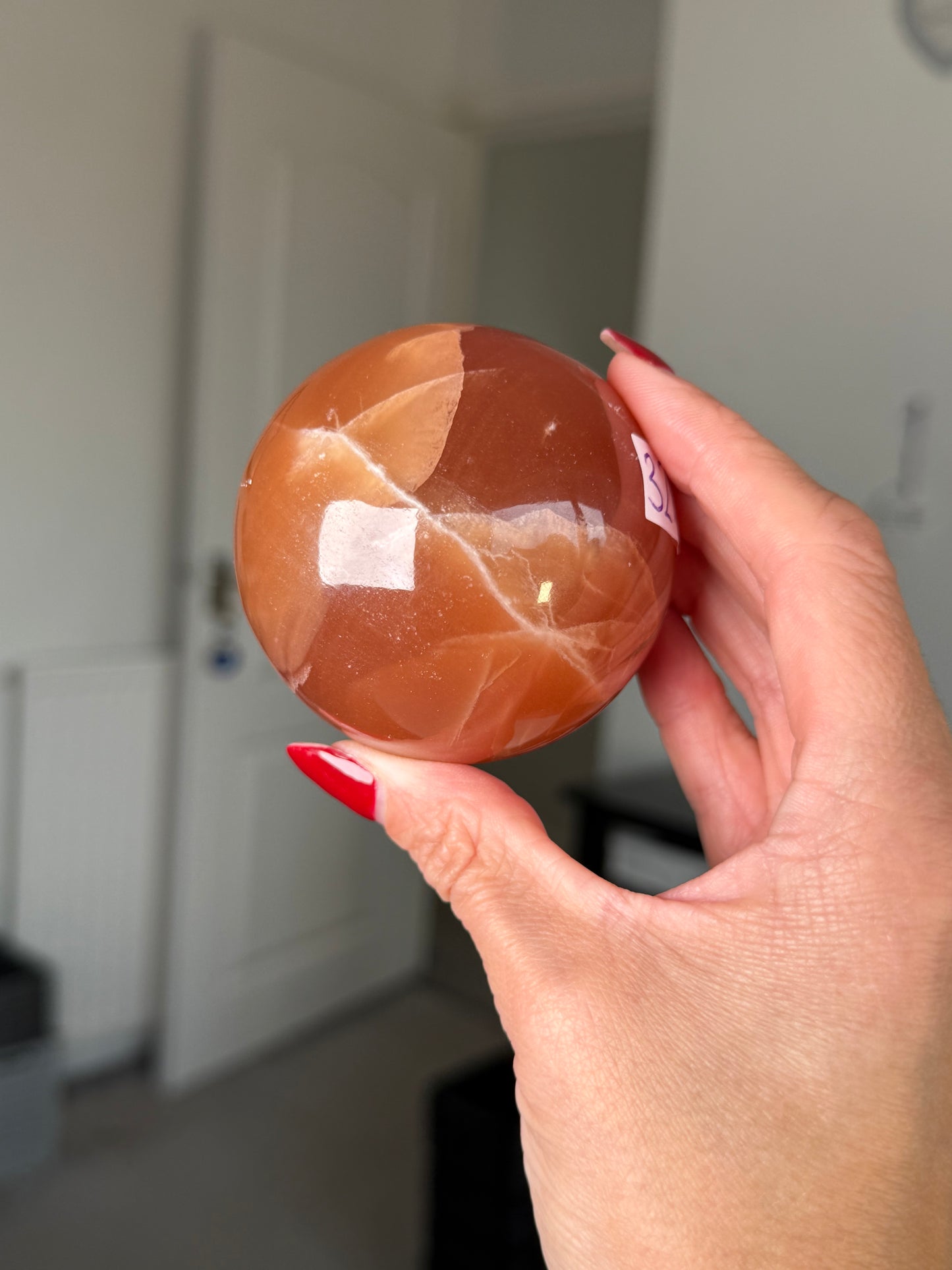 Honey Calcite Sphere