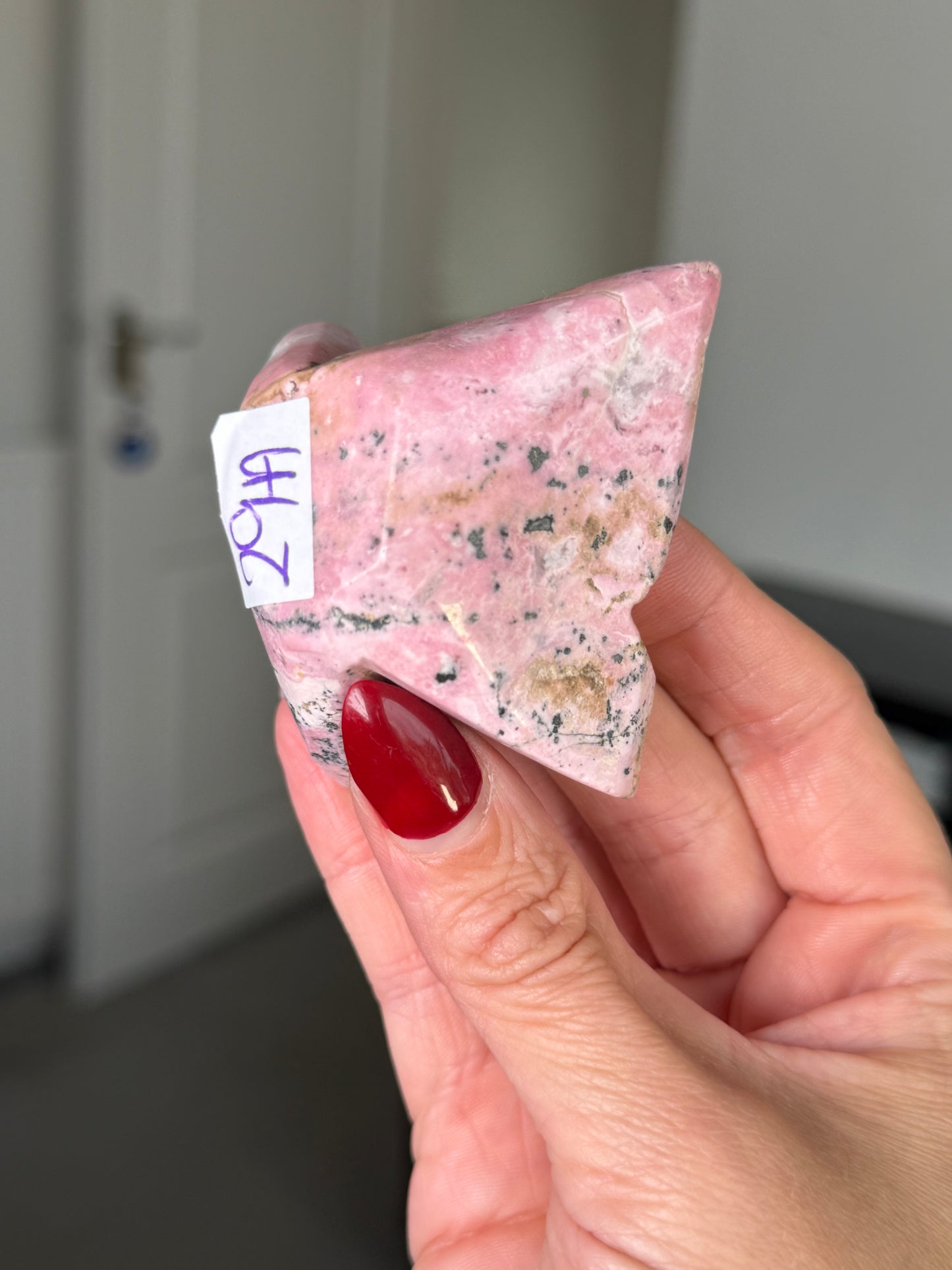Peruvian Rhodonite Butterfly With Stand