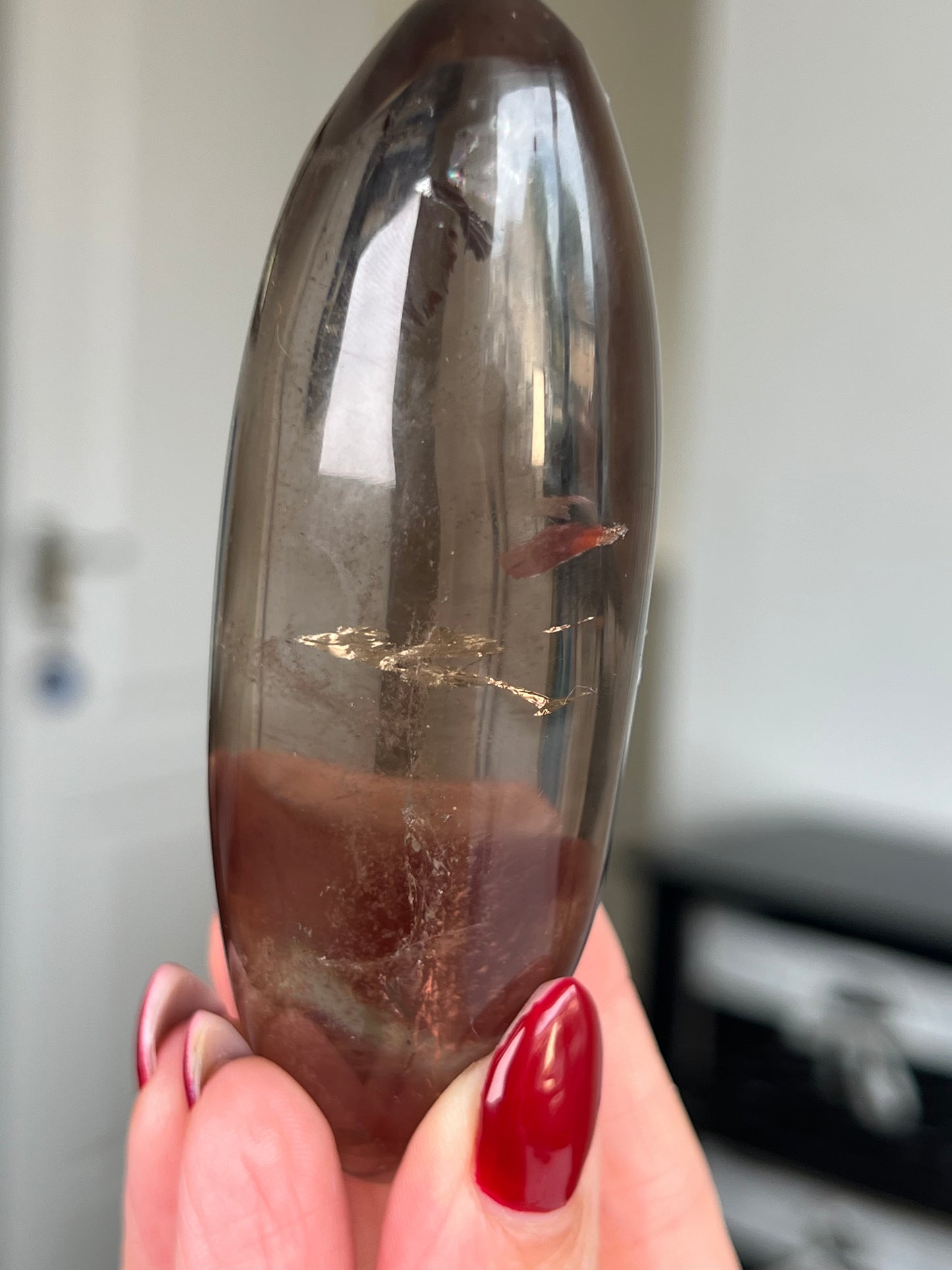 Brazilian Smokey Quartz Shiva With Stand