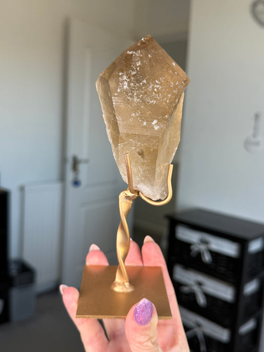 Natural Unpolished Citrine On Stand