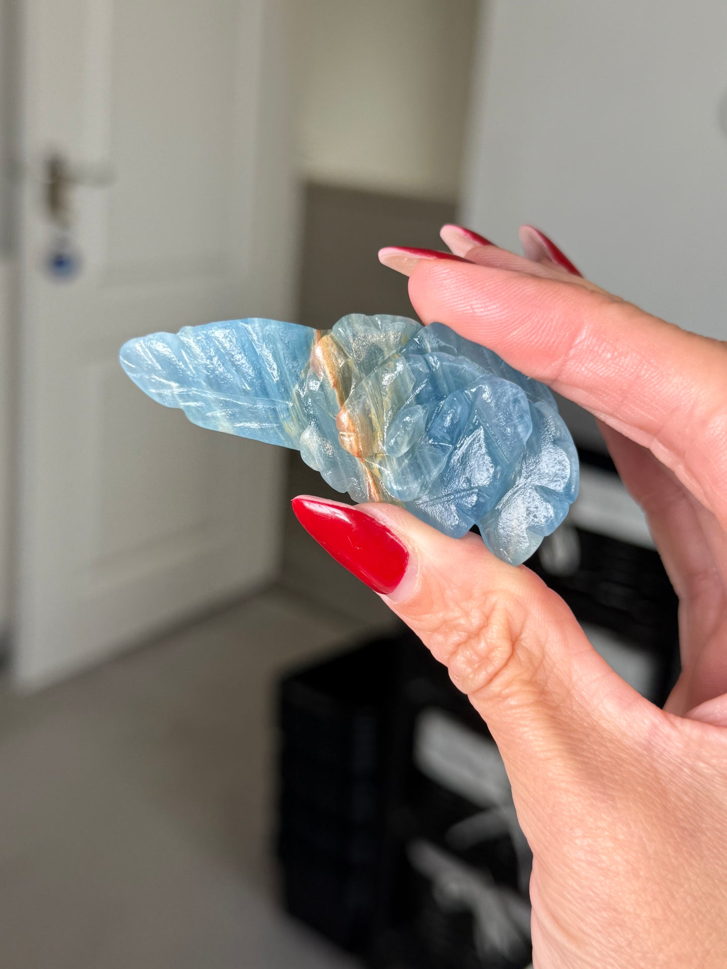 Blue Onyx Flower With Stand