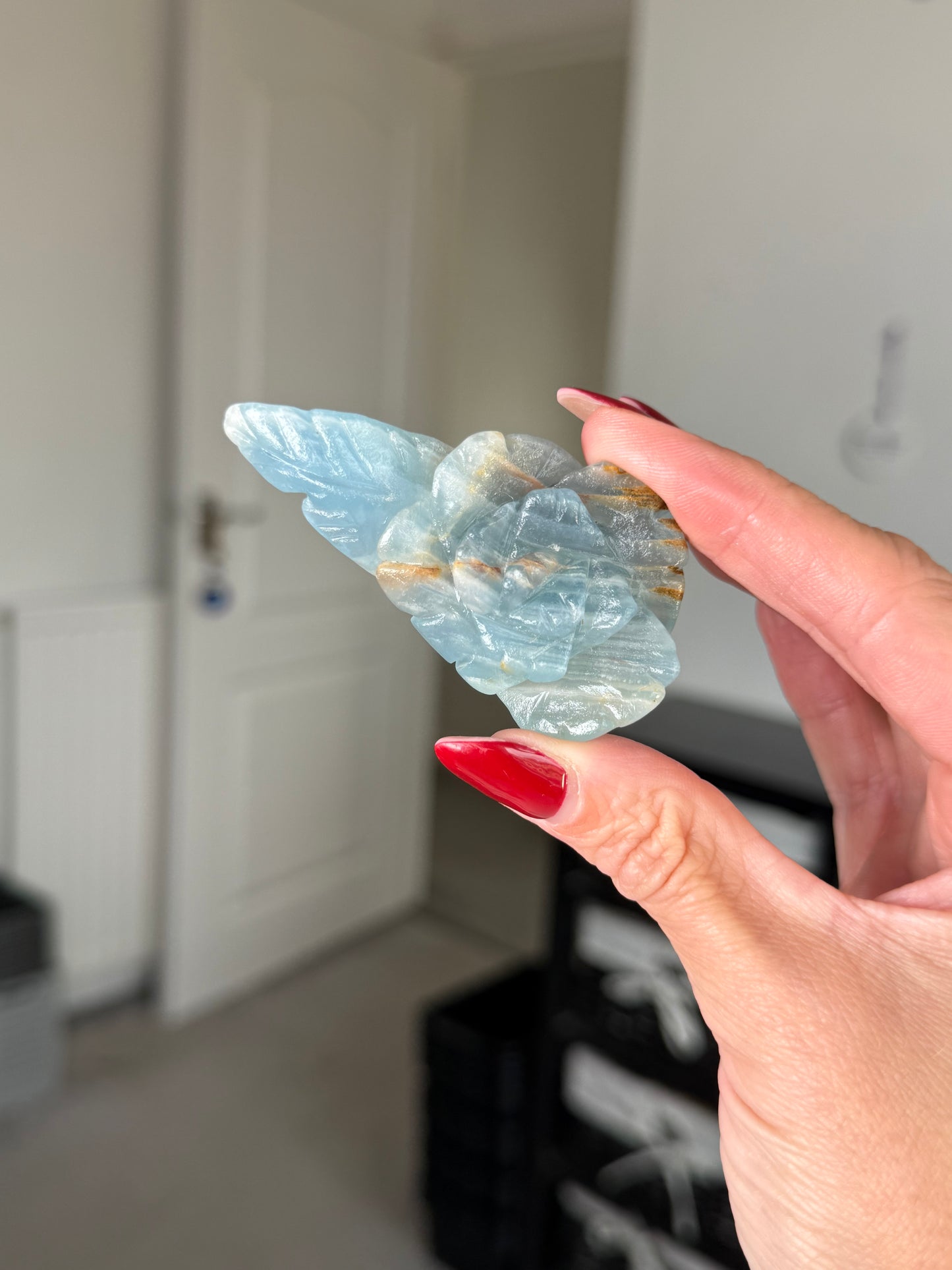 Blue Onyx Flower With Stand