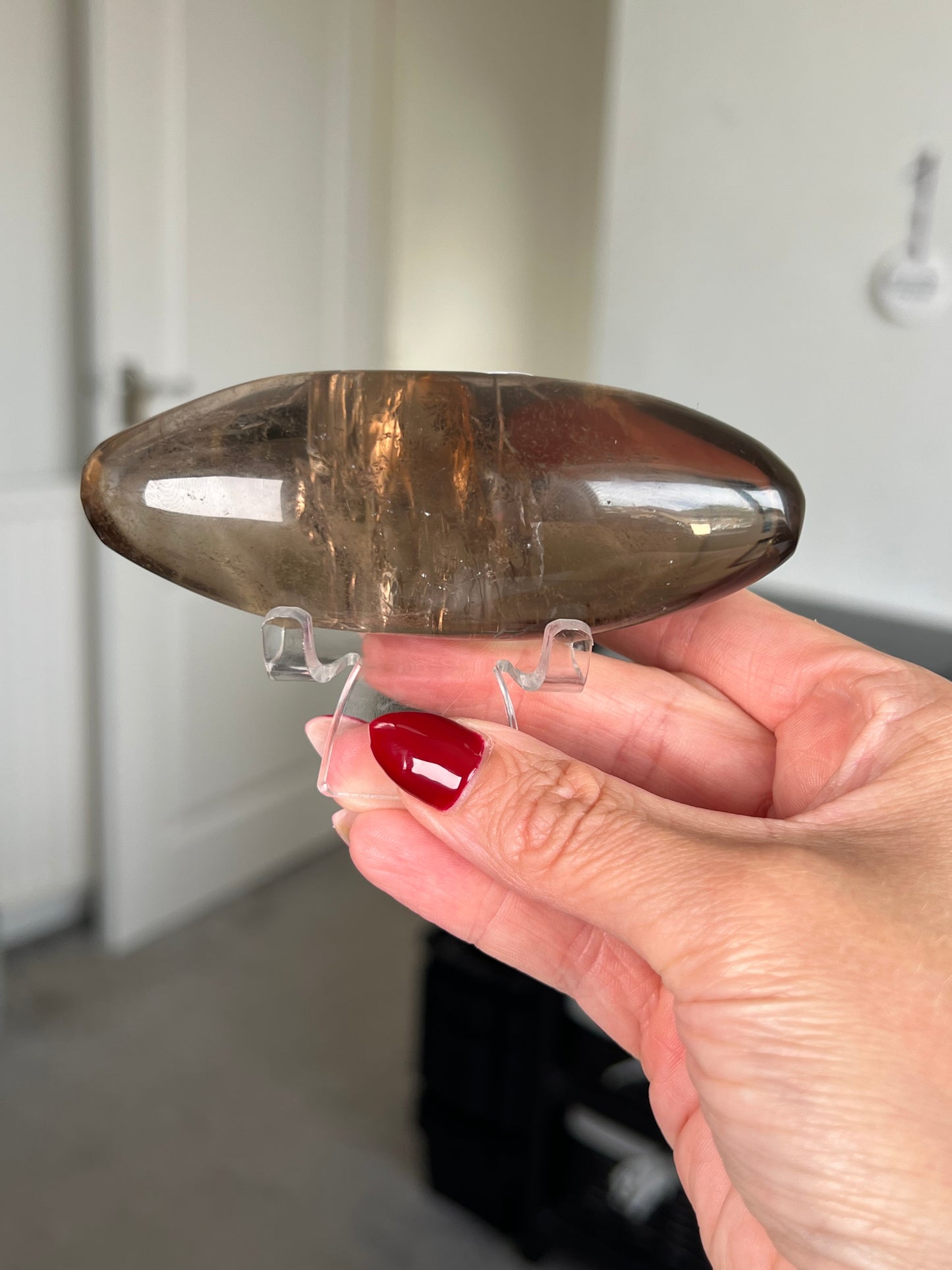 Brazilian Smokey Quartz Shiva With Stand