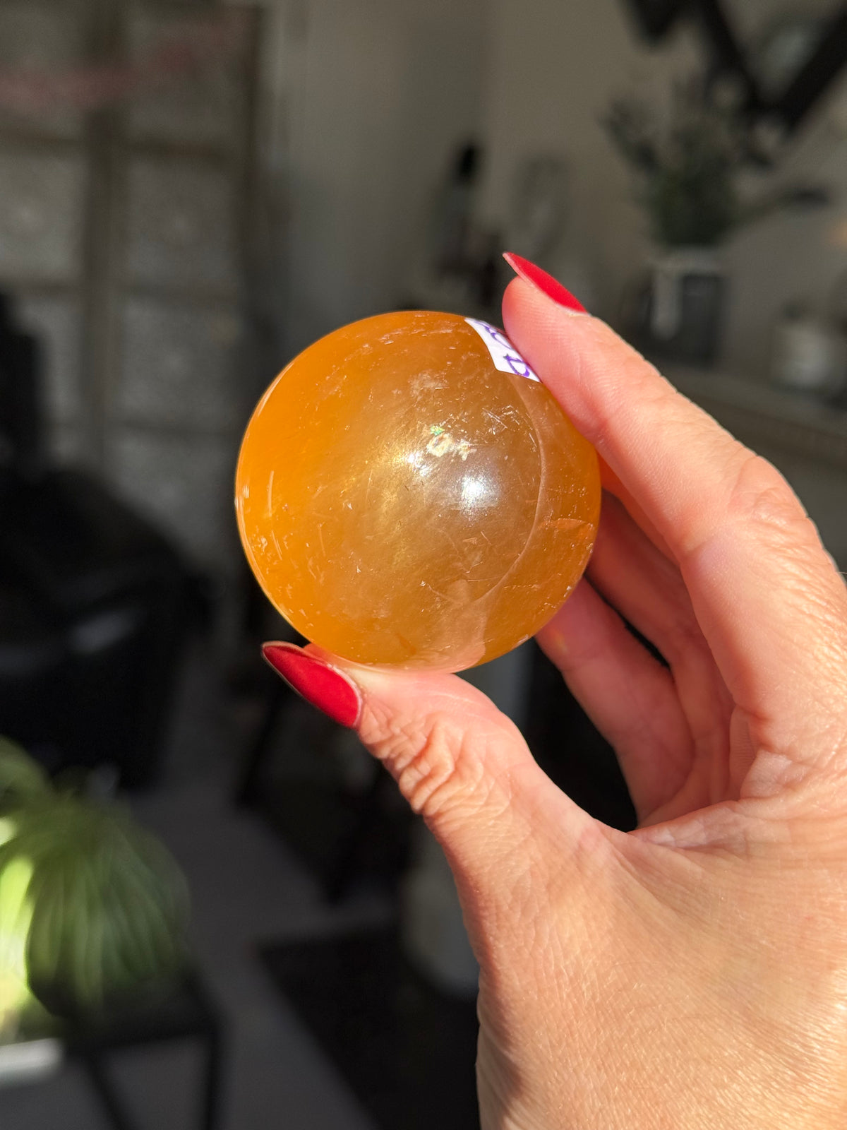 Honey Calcite Sphere