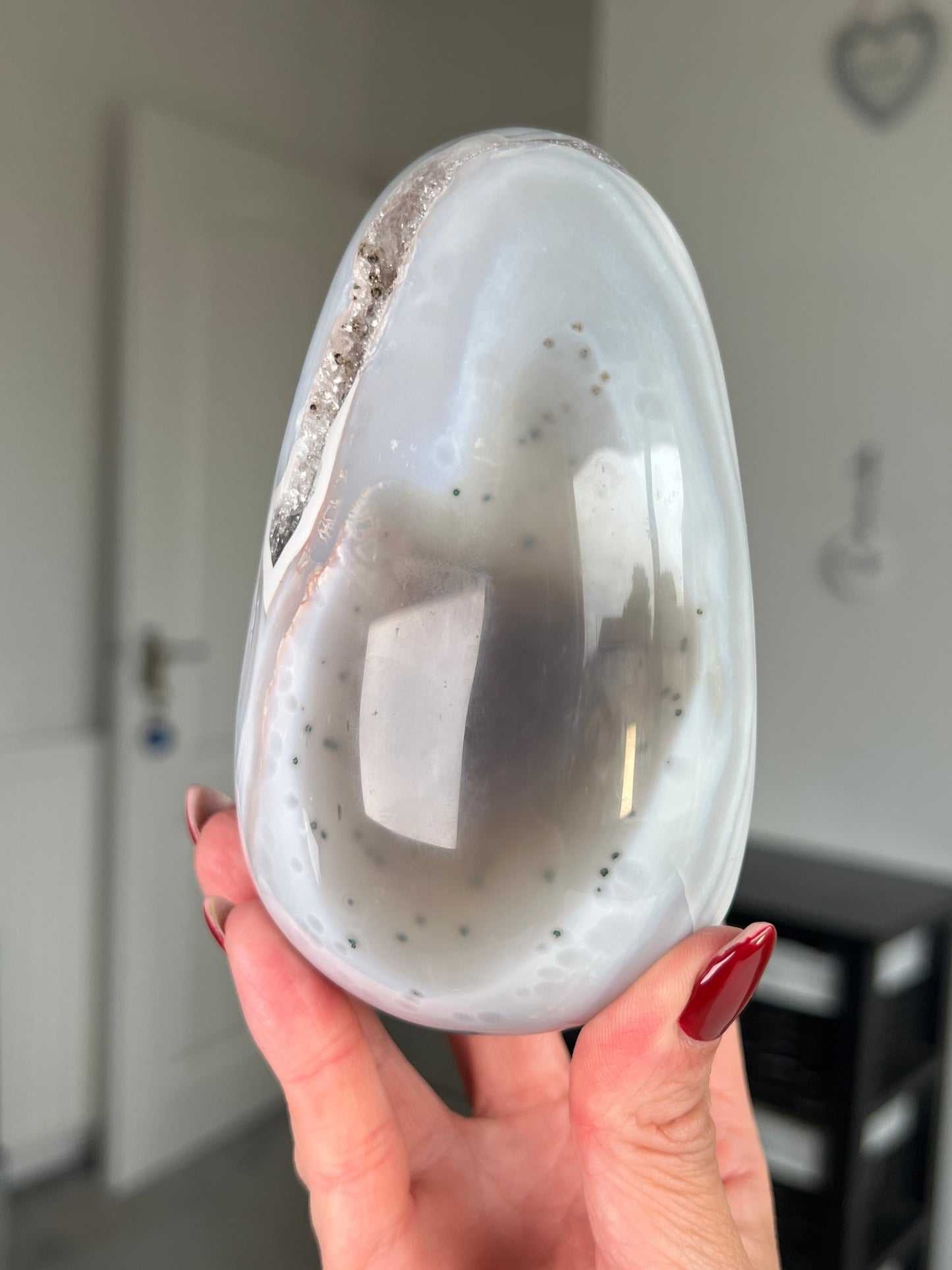 Amethyst Agate Egg With Stand