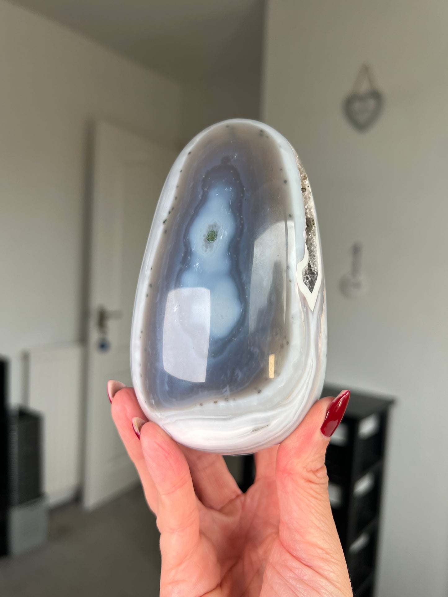 Amethyst Agate Egg With Stand