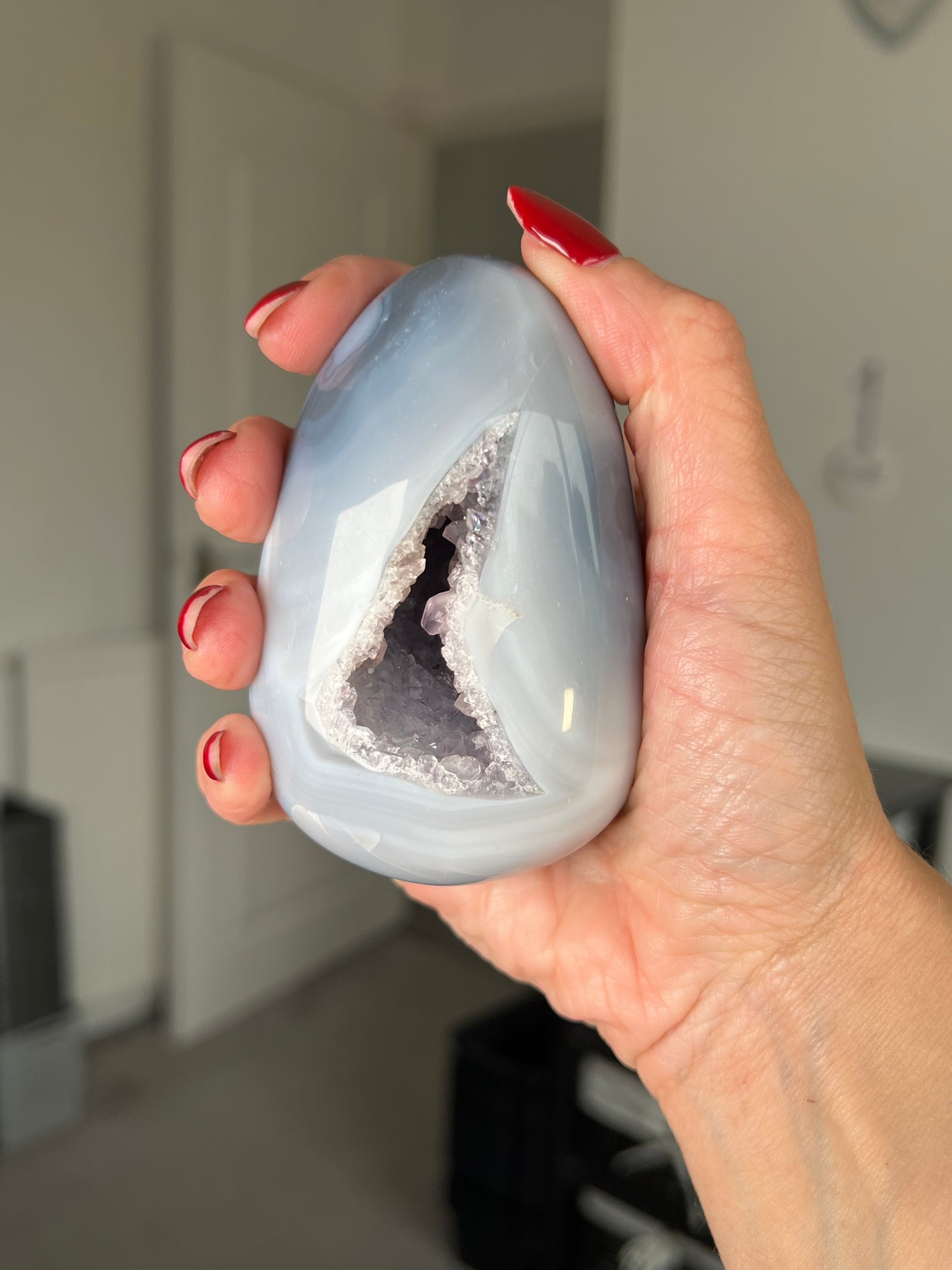 Agate Egg With Stand