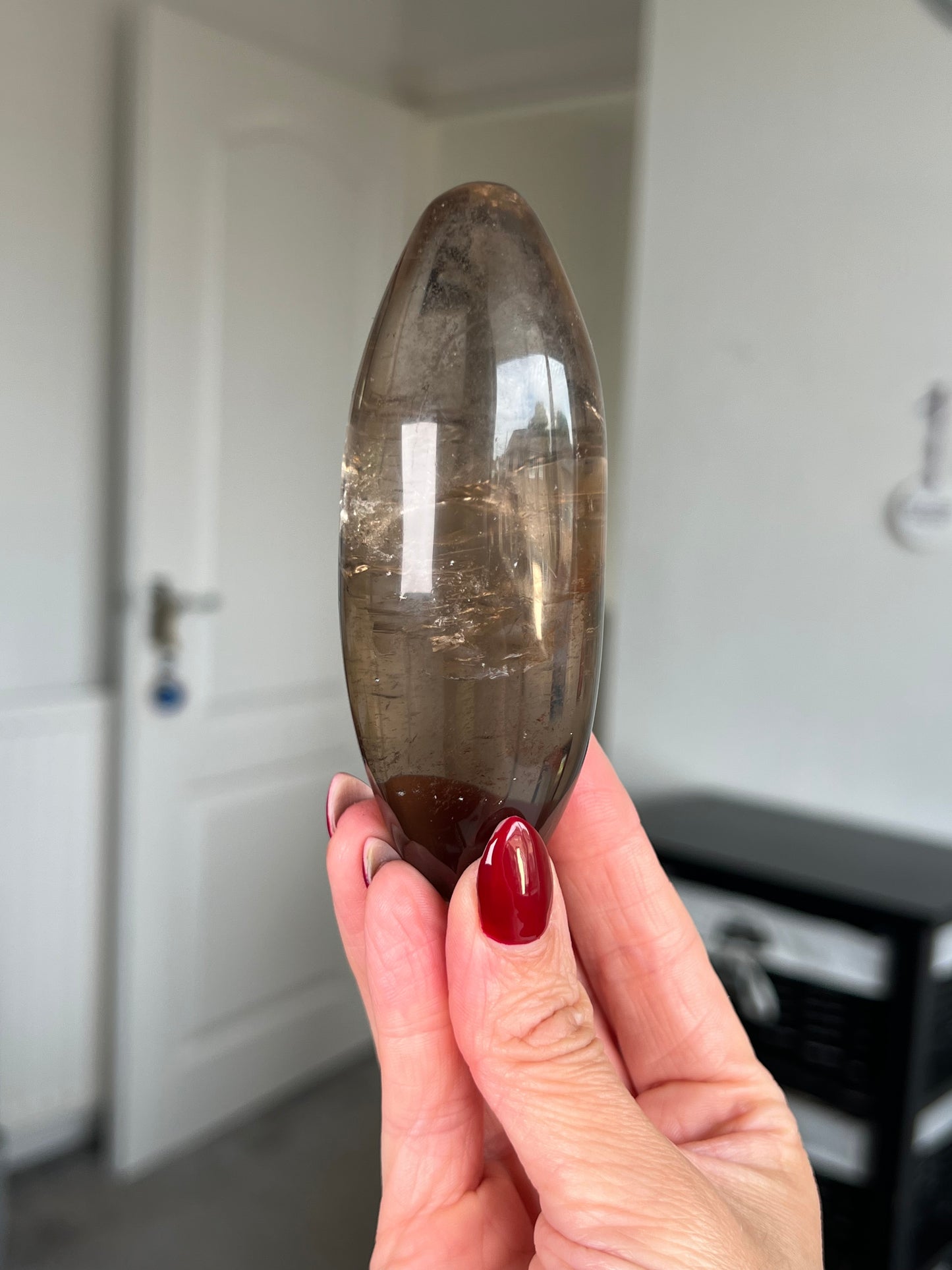 Brazilian Smokey Quartz Shiva With Stand