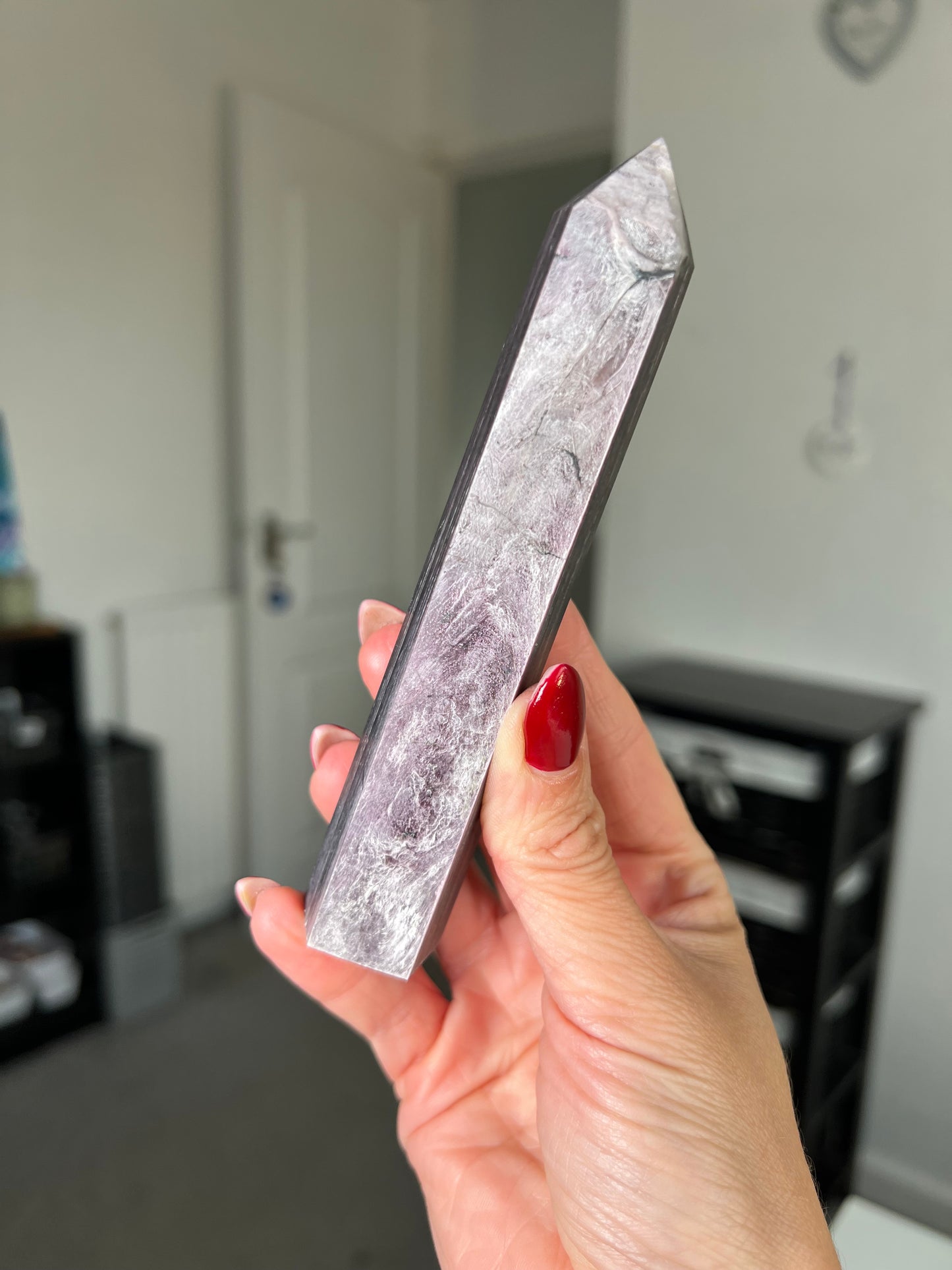 Gem Lepidolite Tower