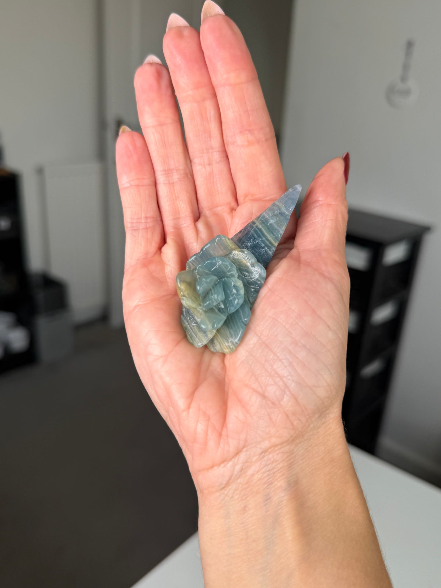 Blue Onyx Flower With Stand