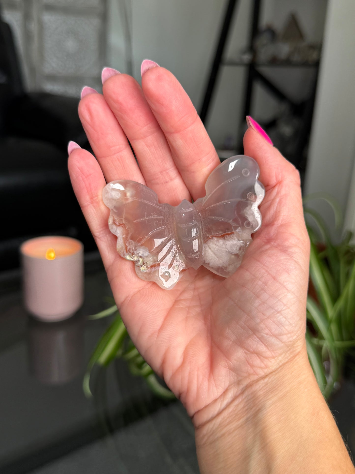 Flower Agate Butterfly