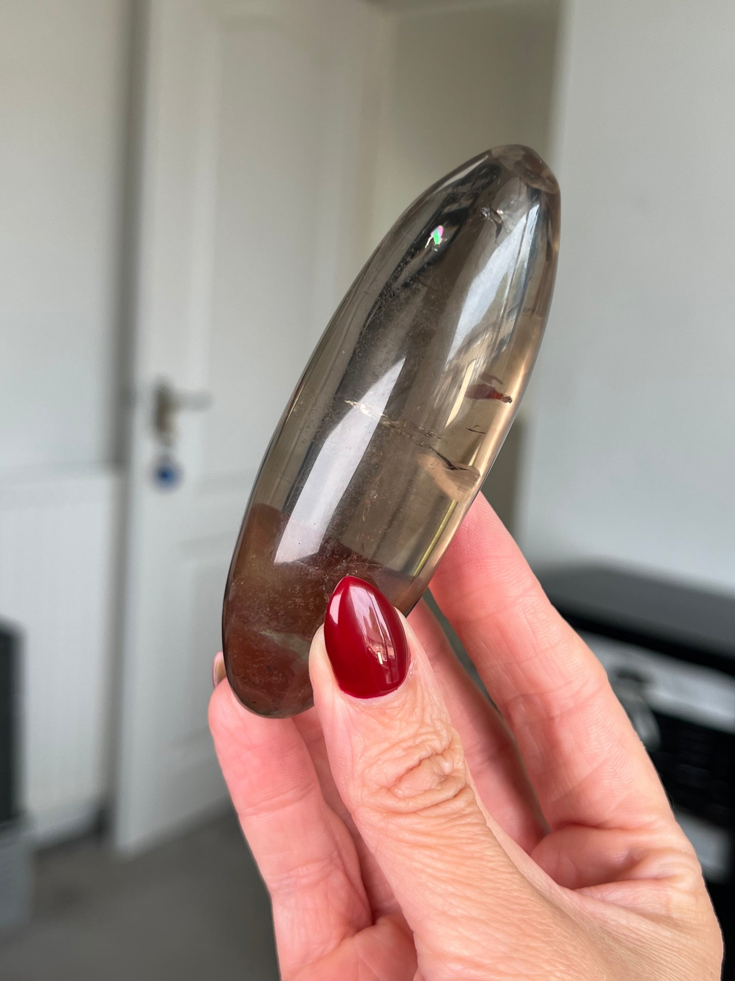 Brazilian Smokey Quartz Shiva With Stand