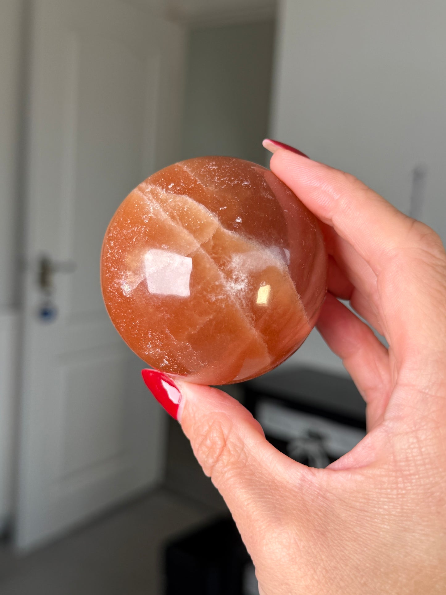 Imperfect Honey Calcite Sphere