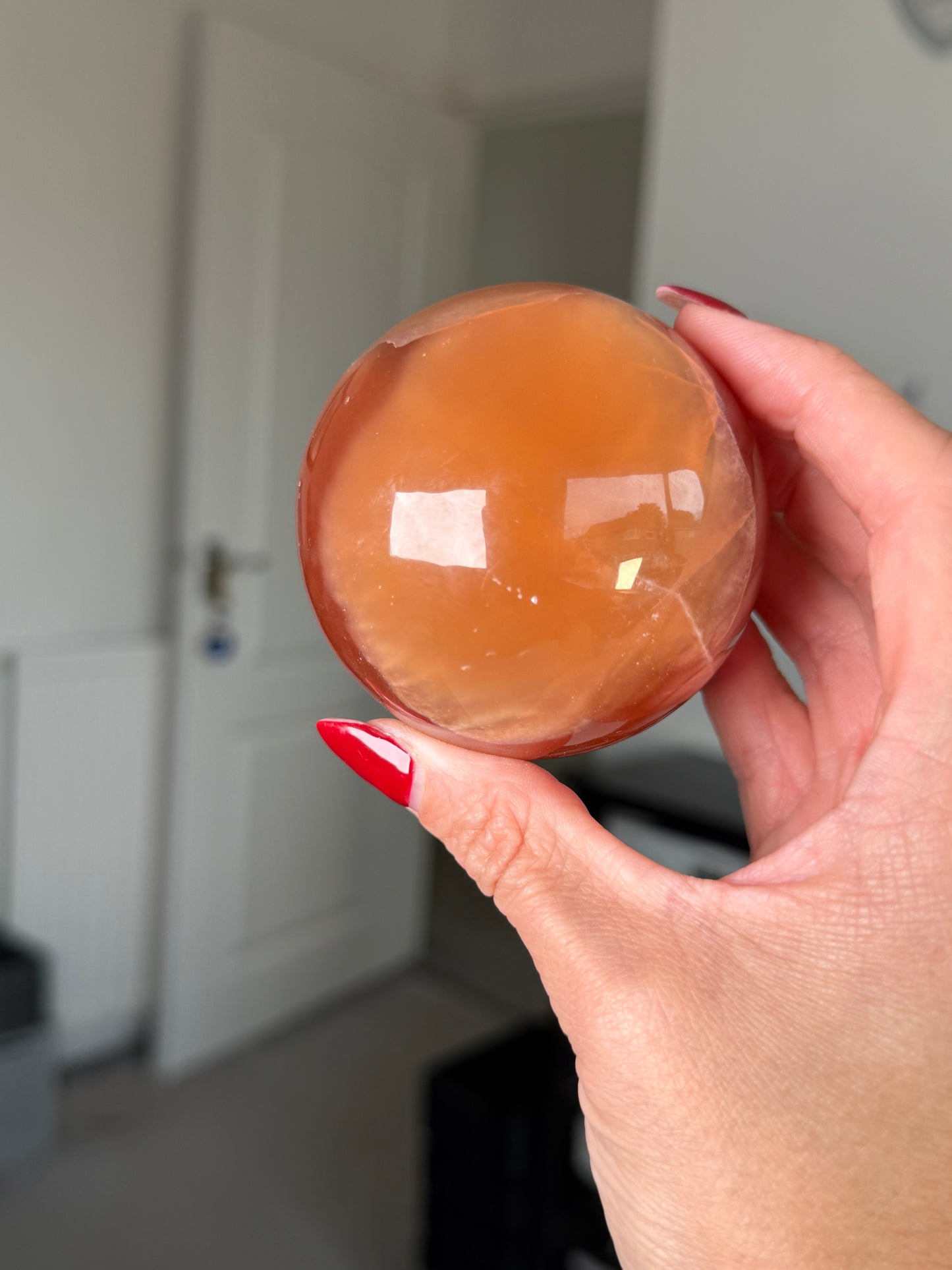 Honey Calcite Sphere
