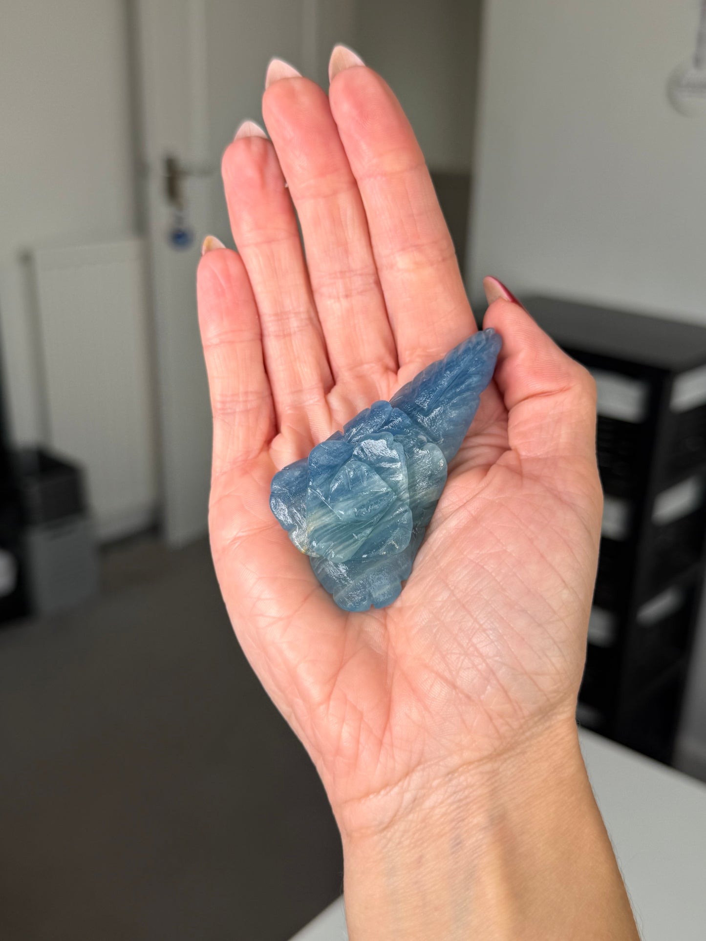 Blue Onyx Flower With Stand
