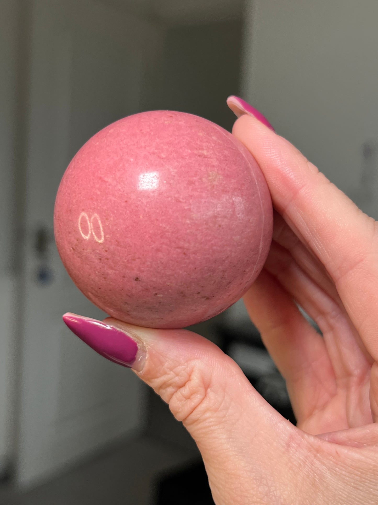 Thulite Sphere With Stand