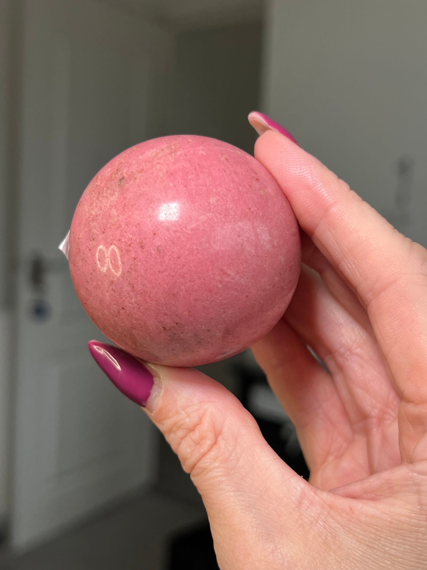 Thulite Sphere With Stand
