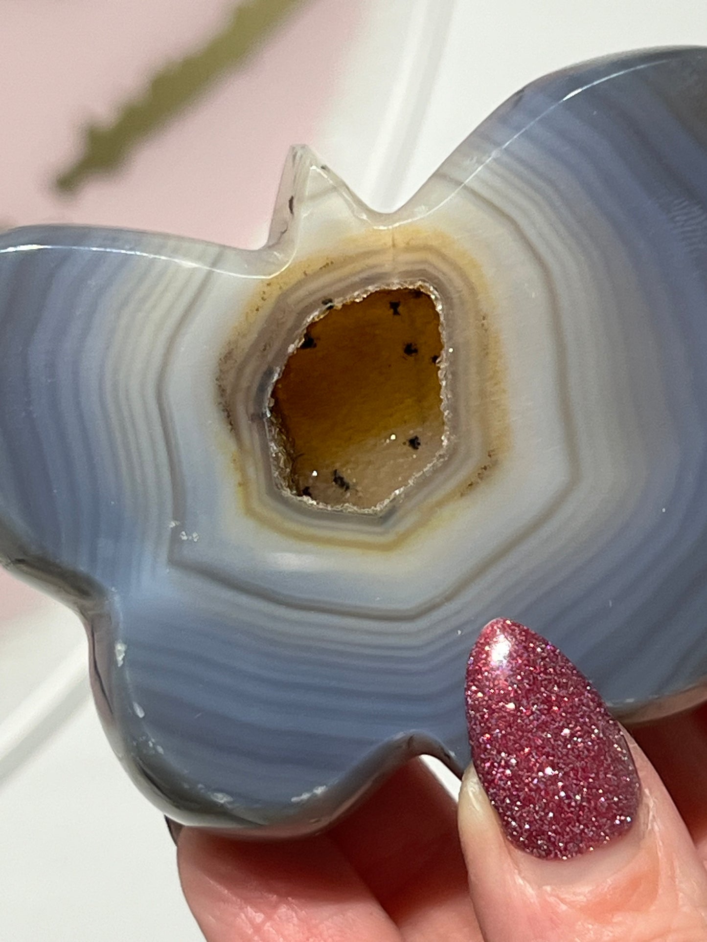 Agate Butterfly With Stand
