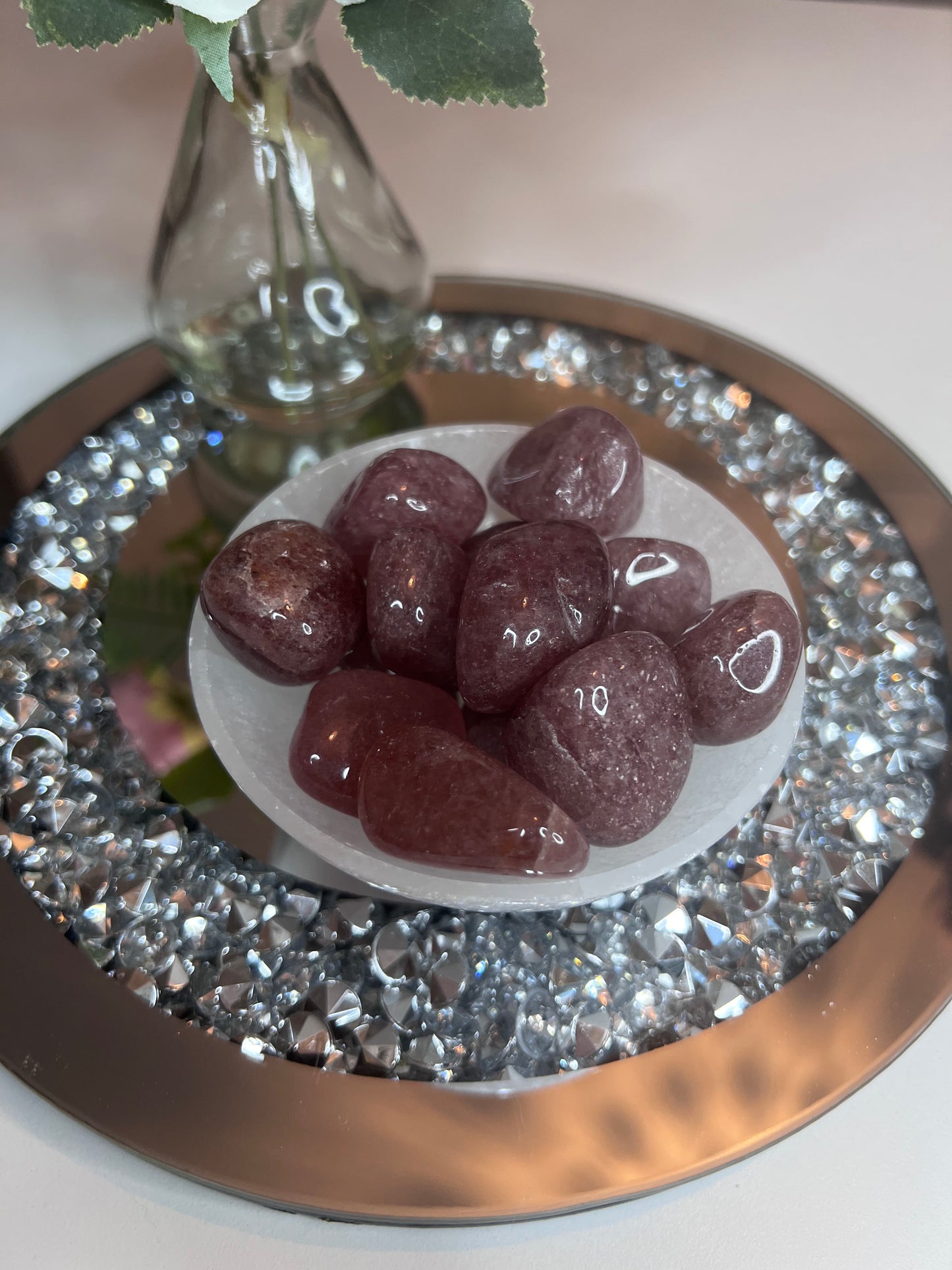 Strawberry Quartz Tumbles