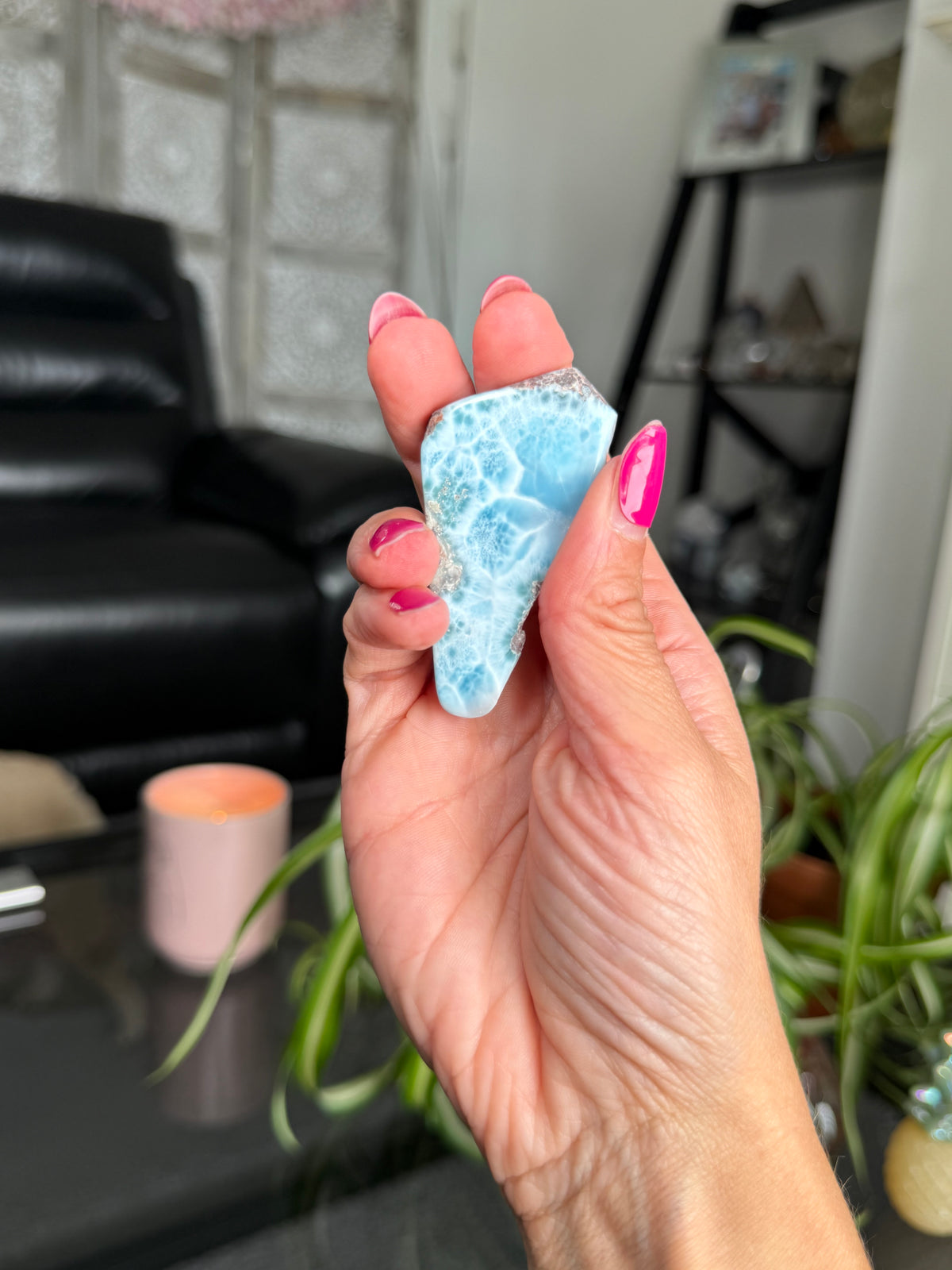 Larimar Polished Slice