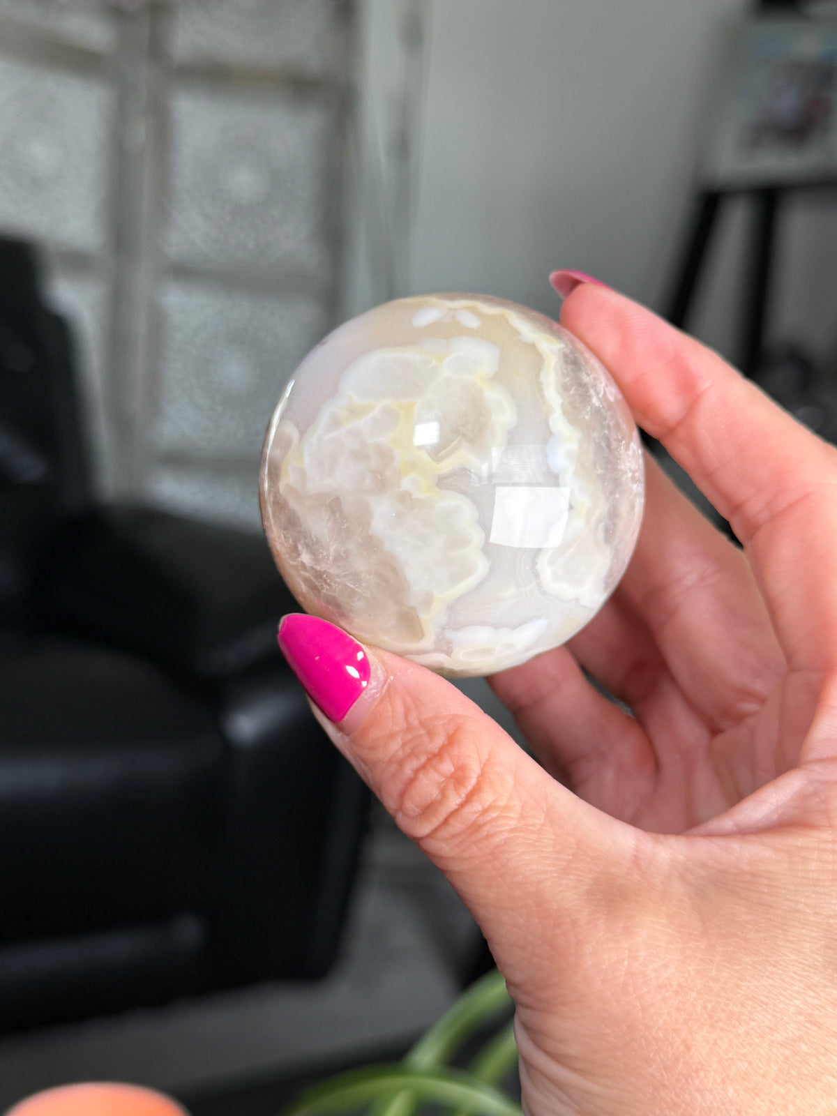 Flower Agate Sphere