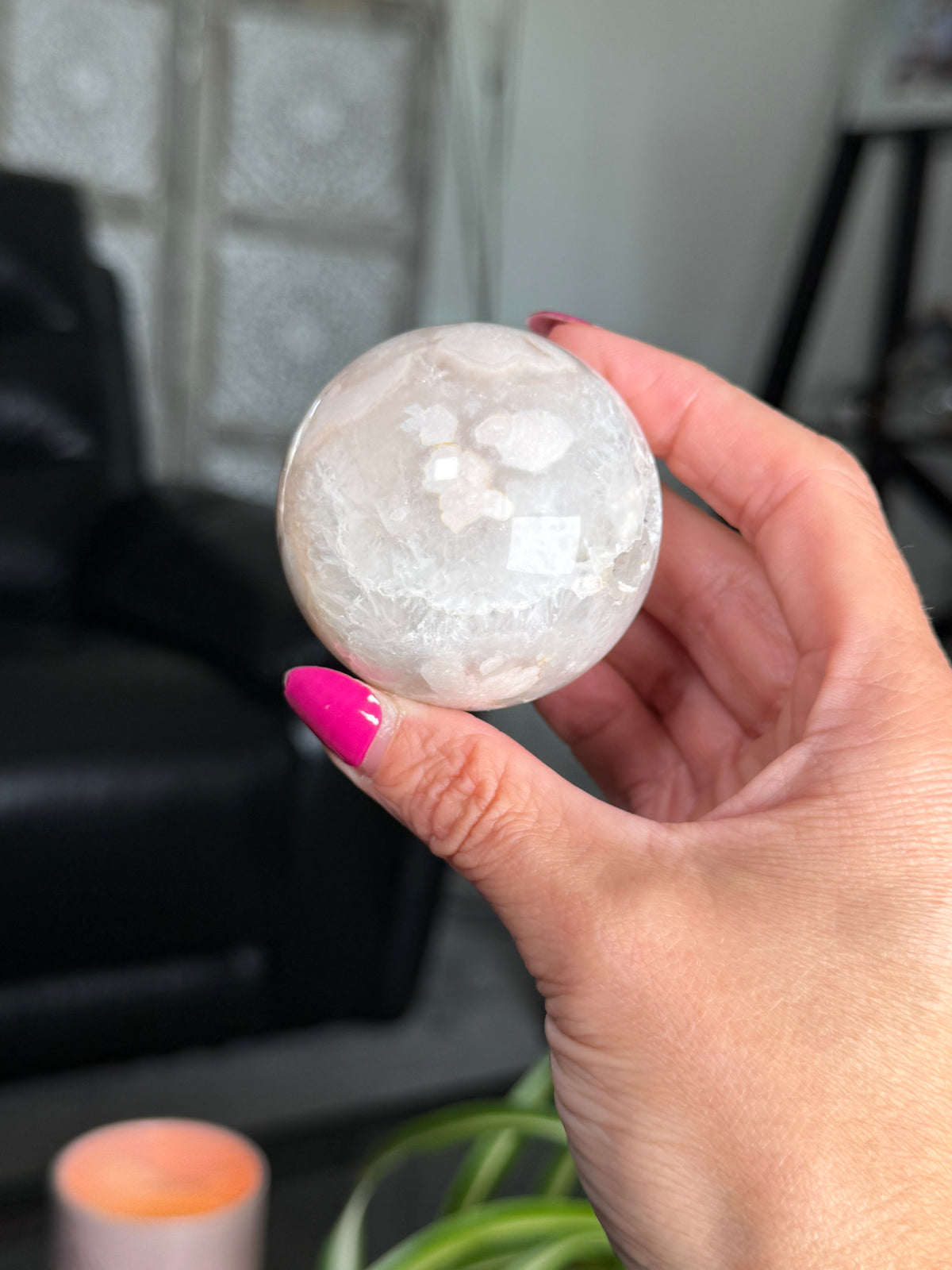 Flower Agate Sphere
