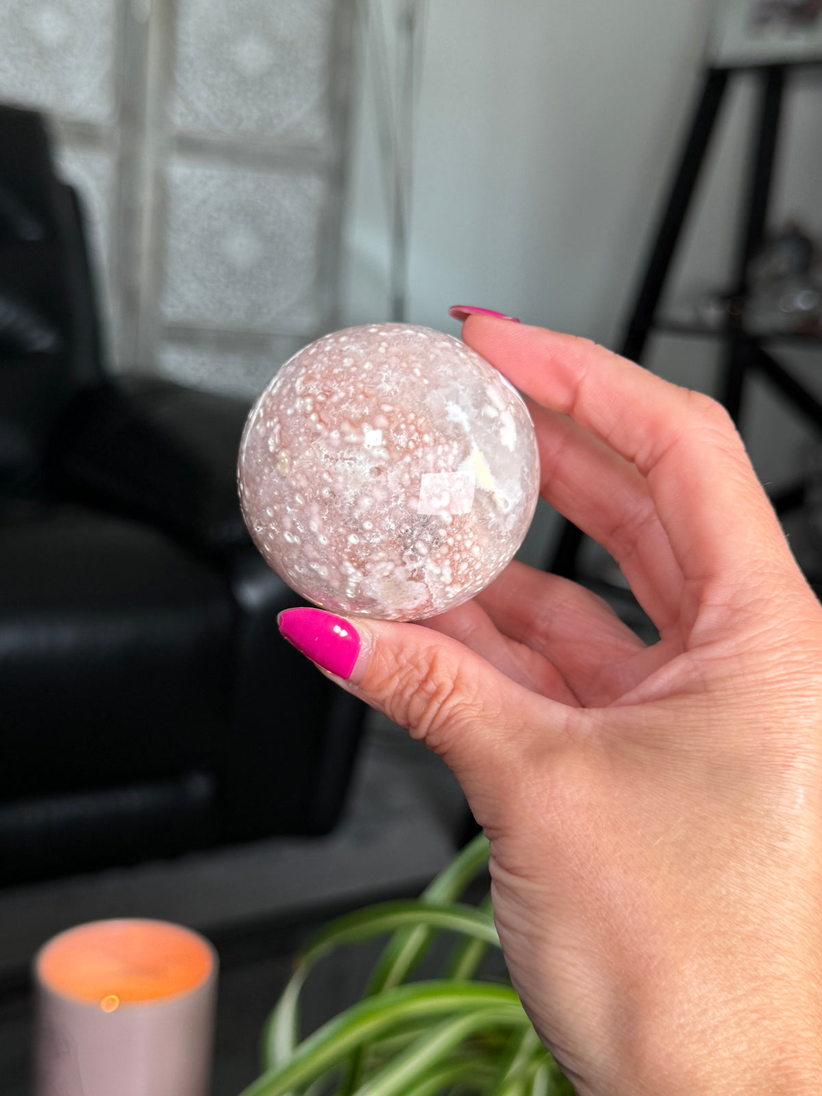 Flower Agate Sphere