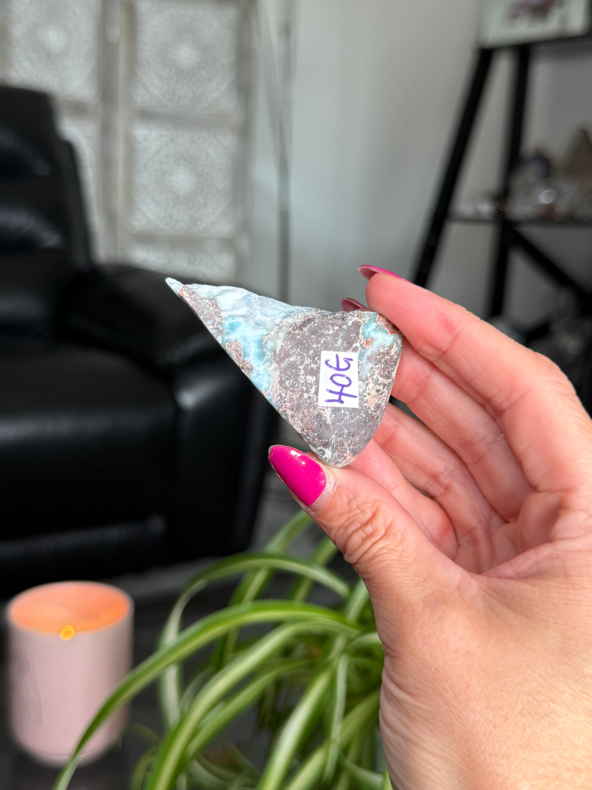 Larimar Polished Slice
