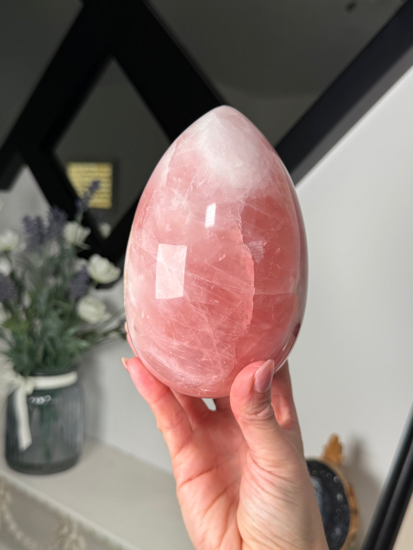 XL Rose Quartz Egg