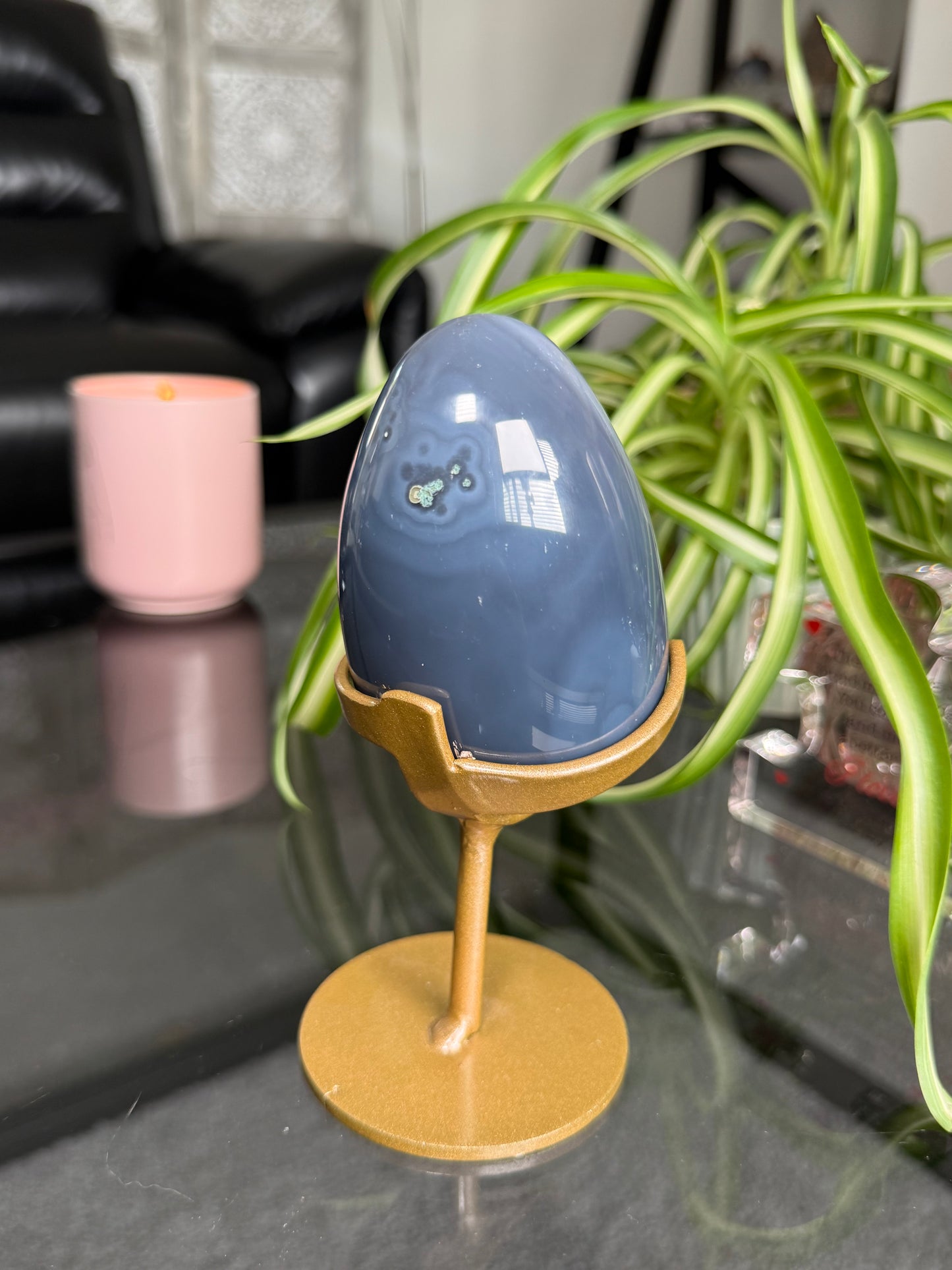 Agate Egg On Stand