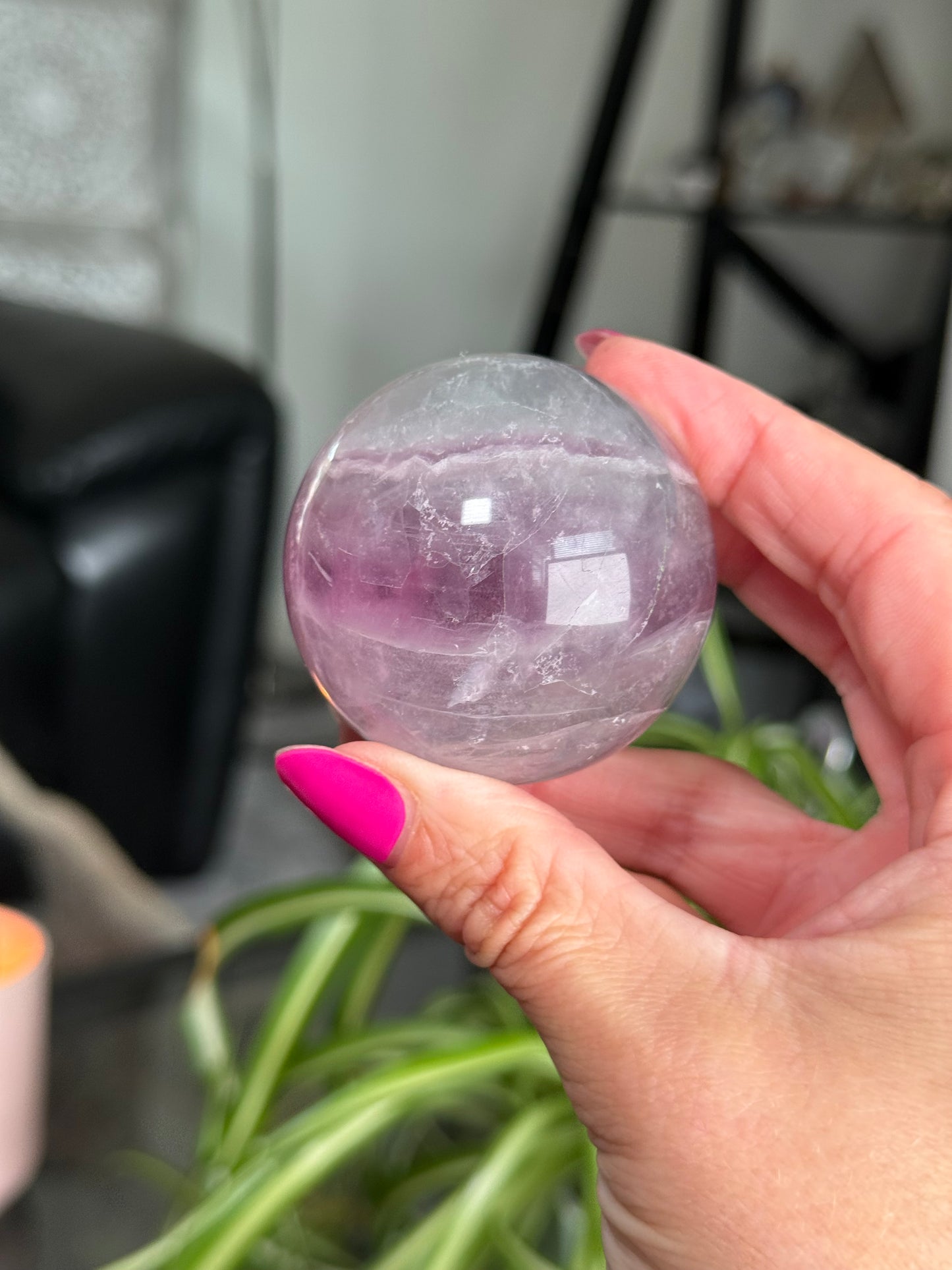 Purple & Green Fluorite Sphere