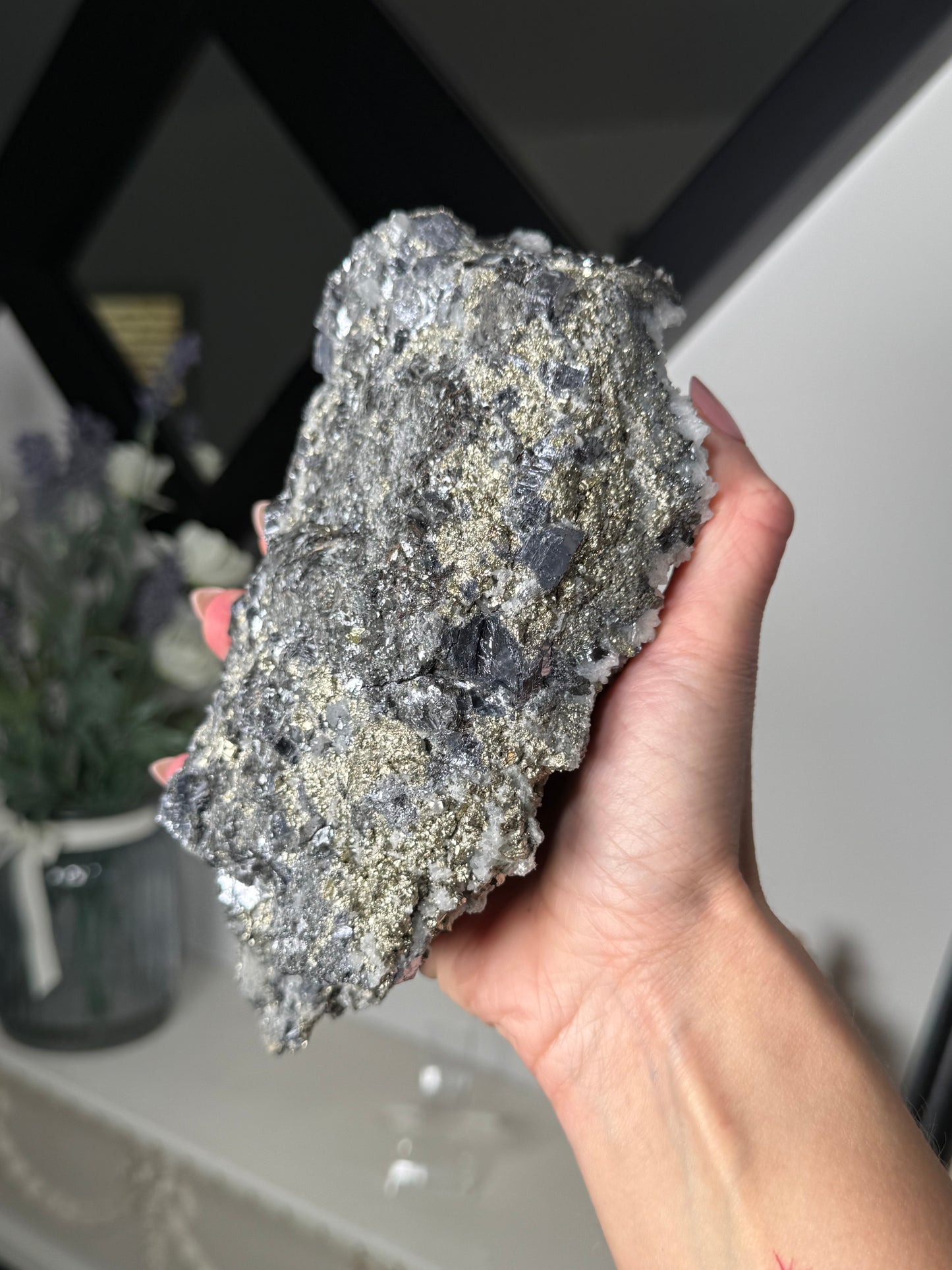 Bulgarian Sphalerite, Quartz & Chalcopyrite With Stand