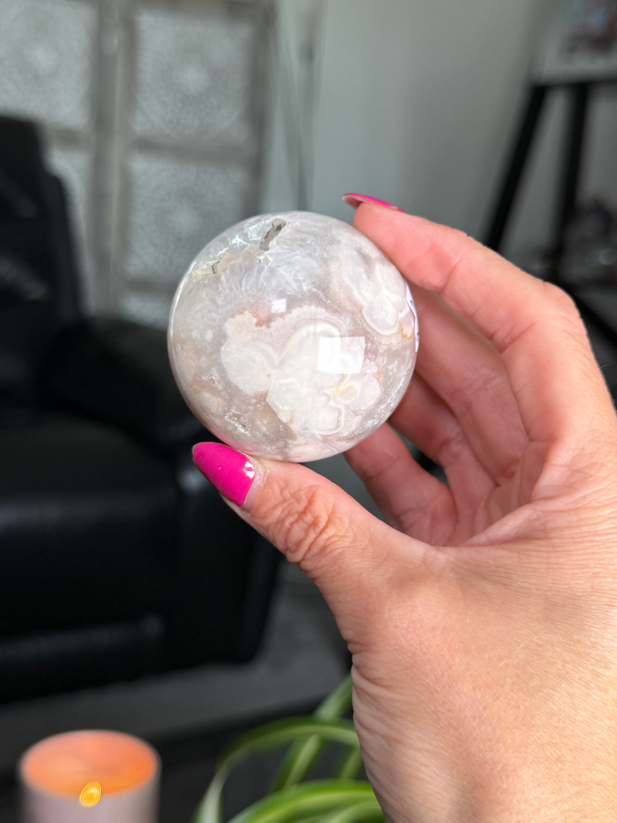 Flower Agate Sphere