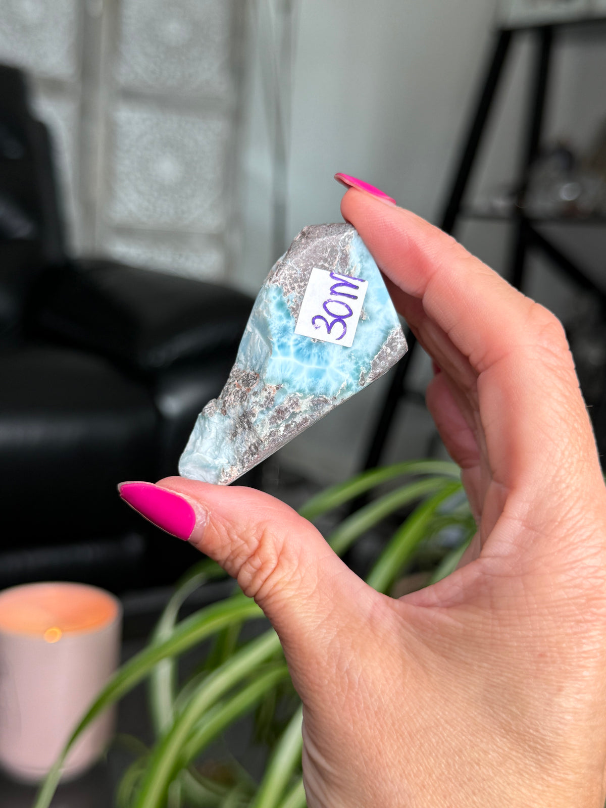 Larimar Polished Slice