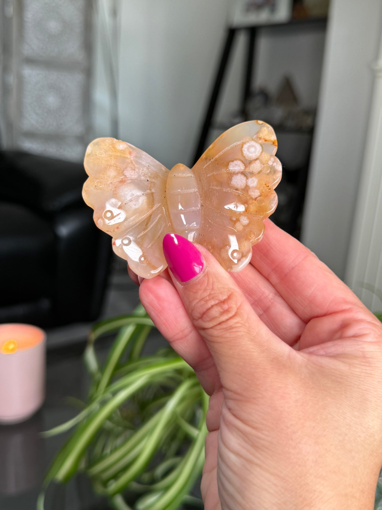 Flower Agate Butterfly