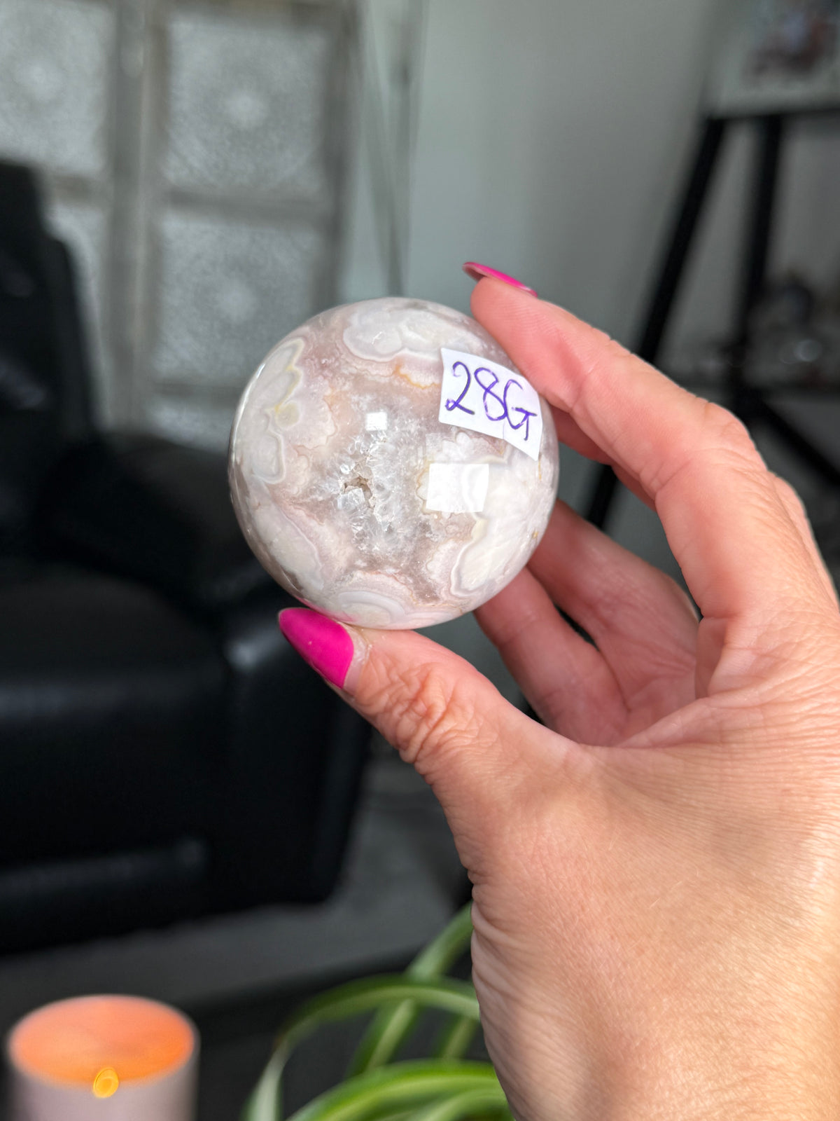 Flower Agate Sphere